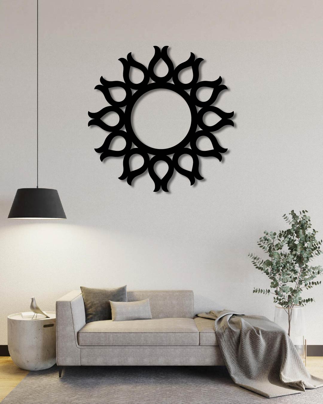 ABSTRACT MIRROR FRAME METAL WALL ART