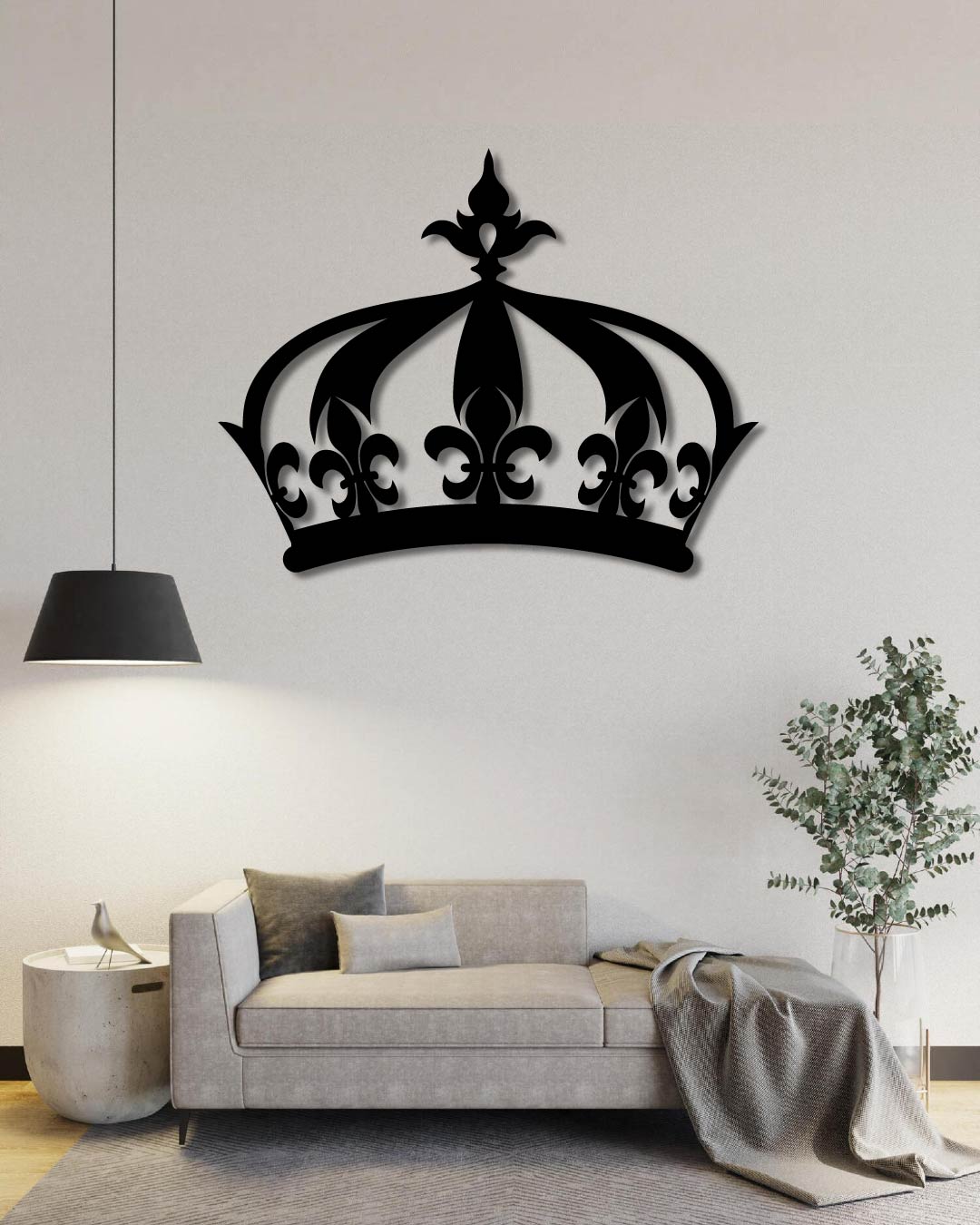 Royal Crown Metal Wall Art Frame