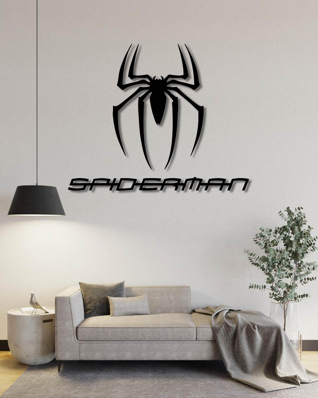 Spiderman Full Logo Metal Wall Art Frame
