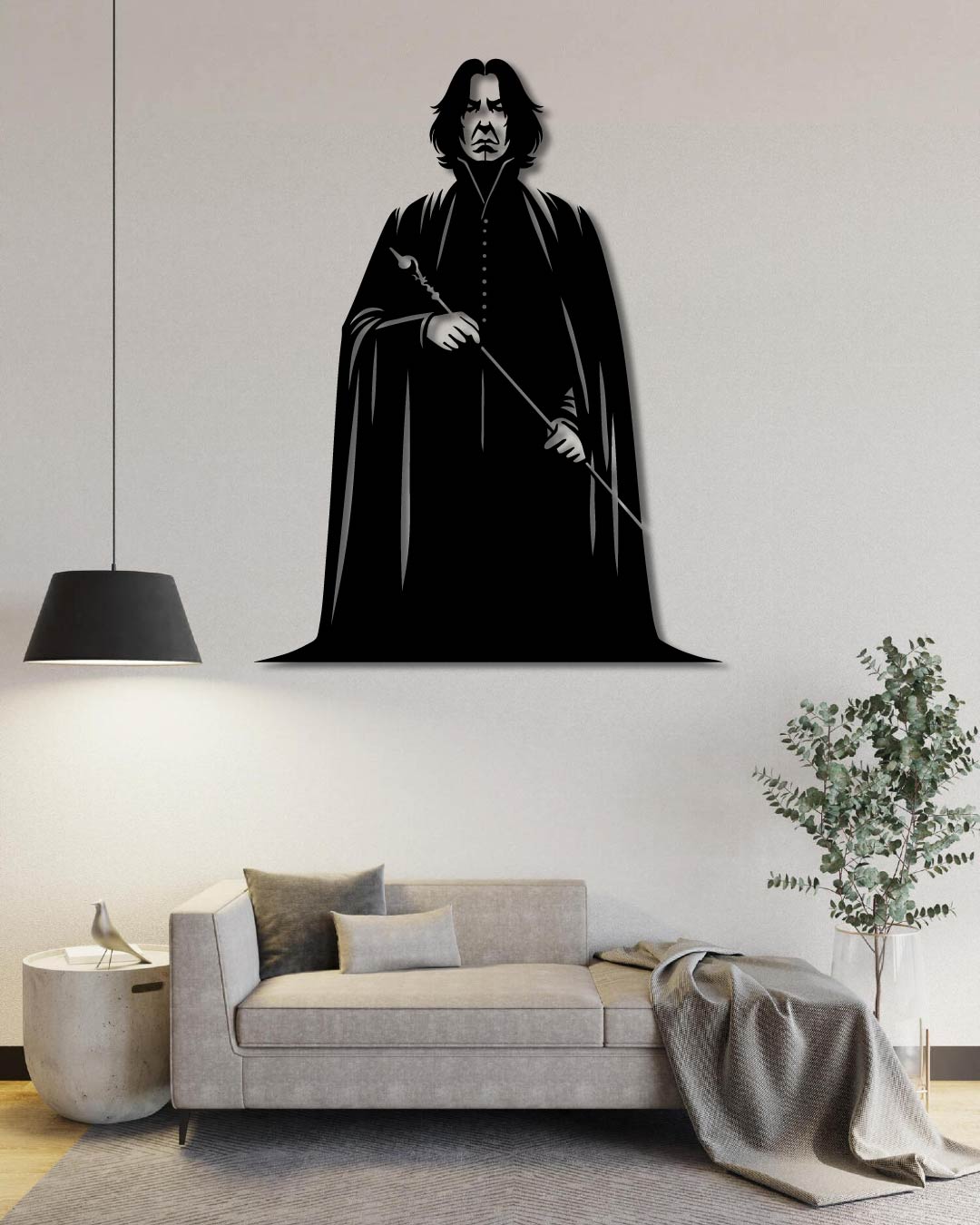 Severus Snape Silhouette Metal Wall Art Frame
