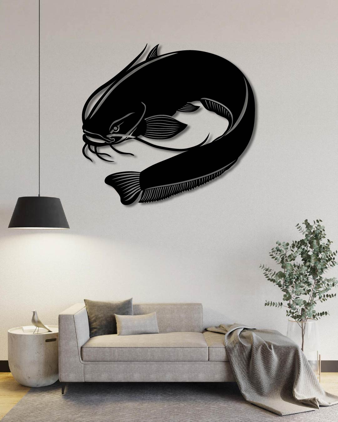 Catfish Metal Wall Art Frame
