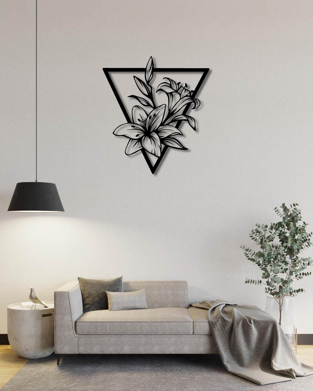 Flowers Metal Wall Art Frame