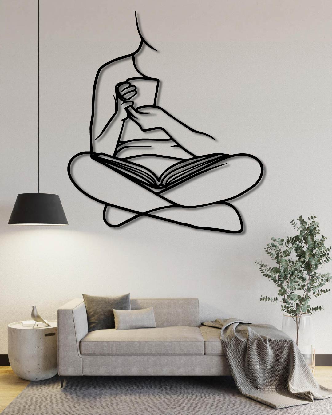 LADY MUG METAL WALL ART