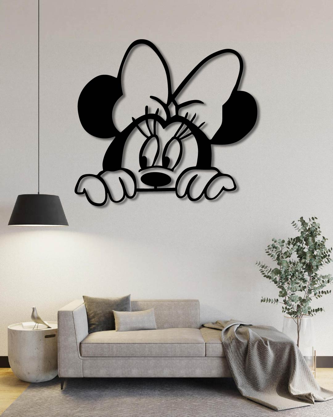 Minnie Mouse Metal Wall Art Frame
