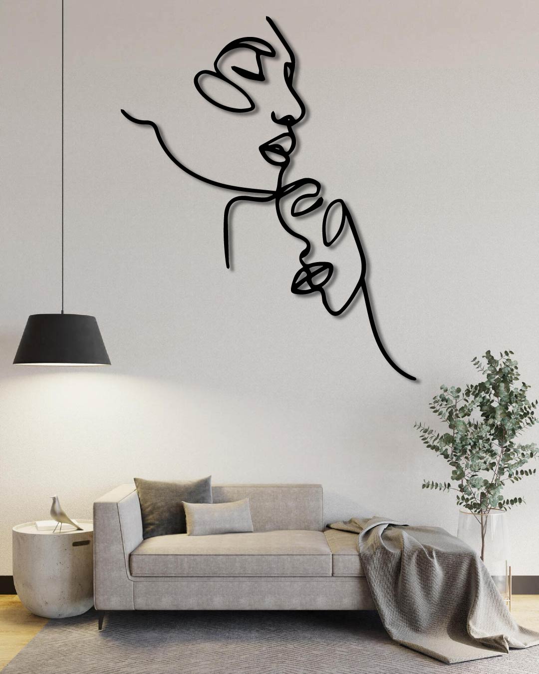 MAN AND WOMAN METAL WALL ART