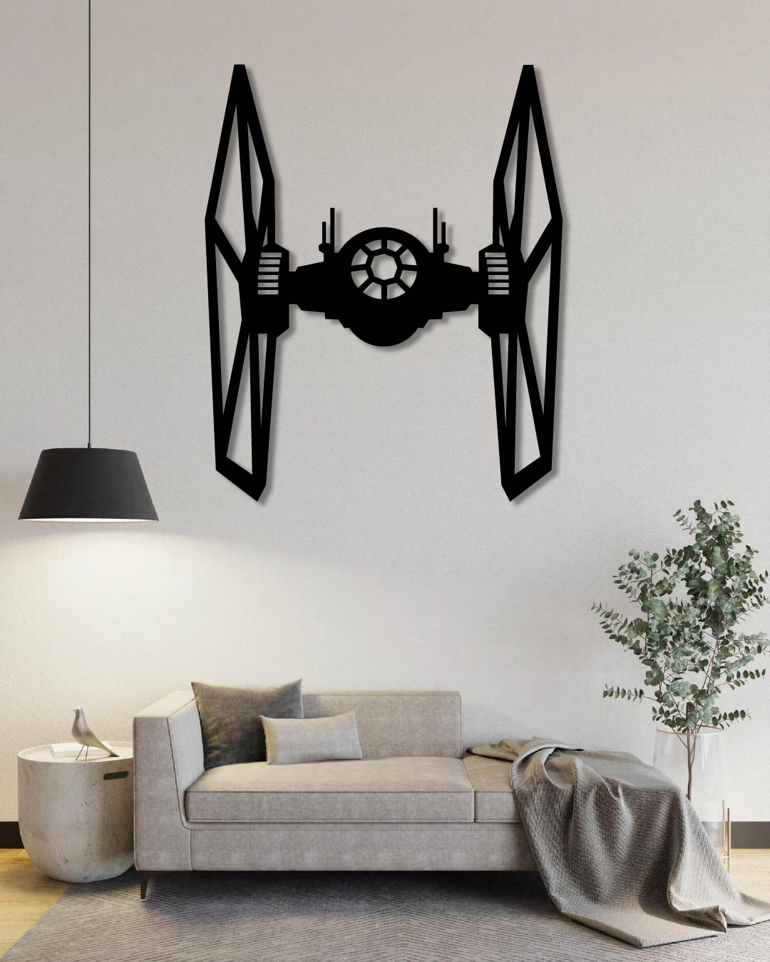 Star Wars Tie Fighter Spaceship Metal Wall Art Frame