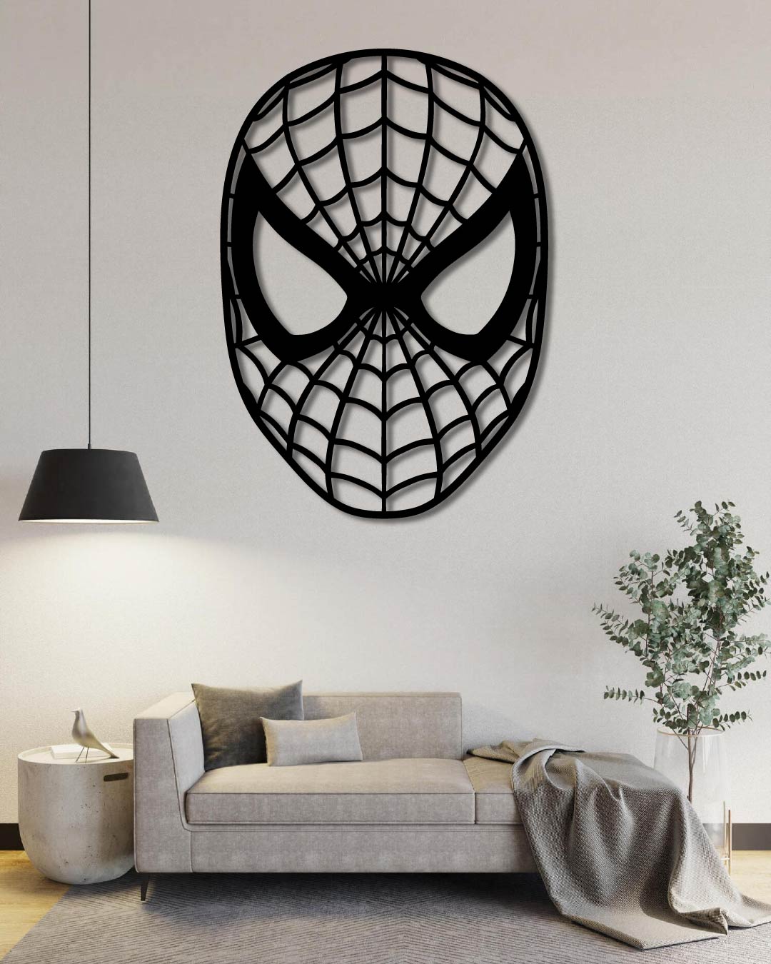 Spiderman Mask Metal Wall Art Frame