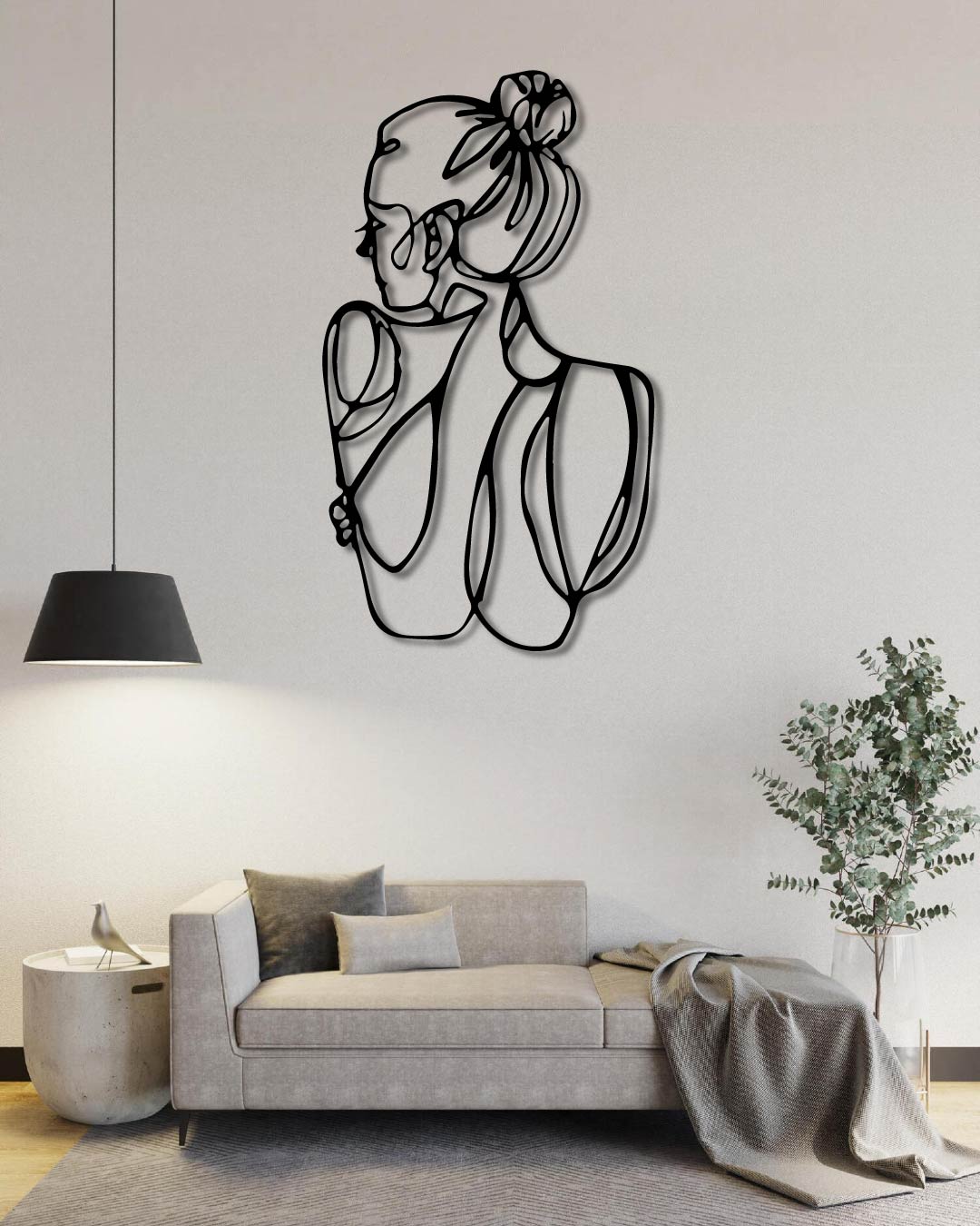 ABSTRACT WOMAN METAL WALL ART