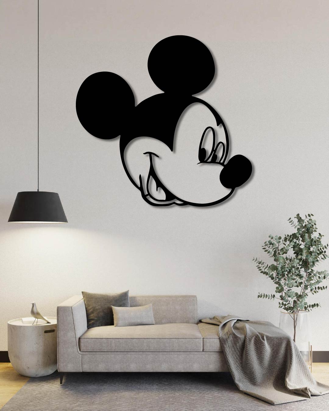 Mickey Mouse Head Metal Wall Art Frame
