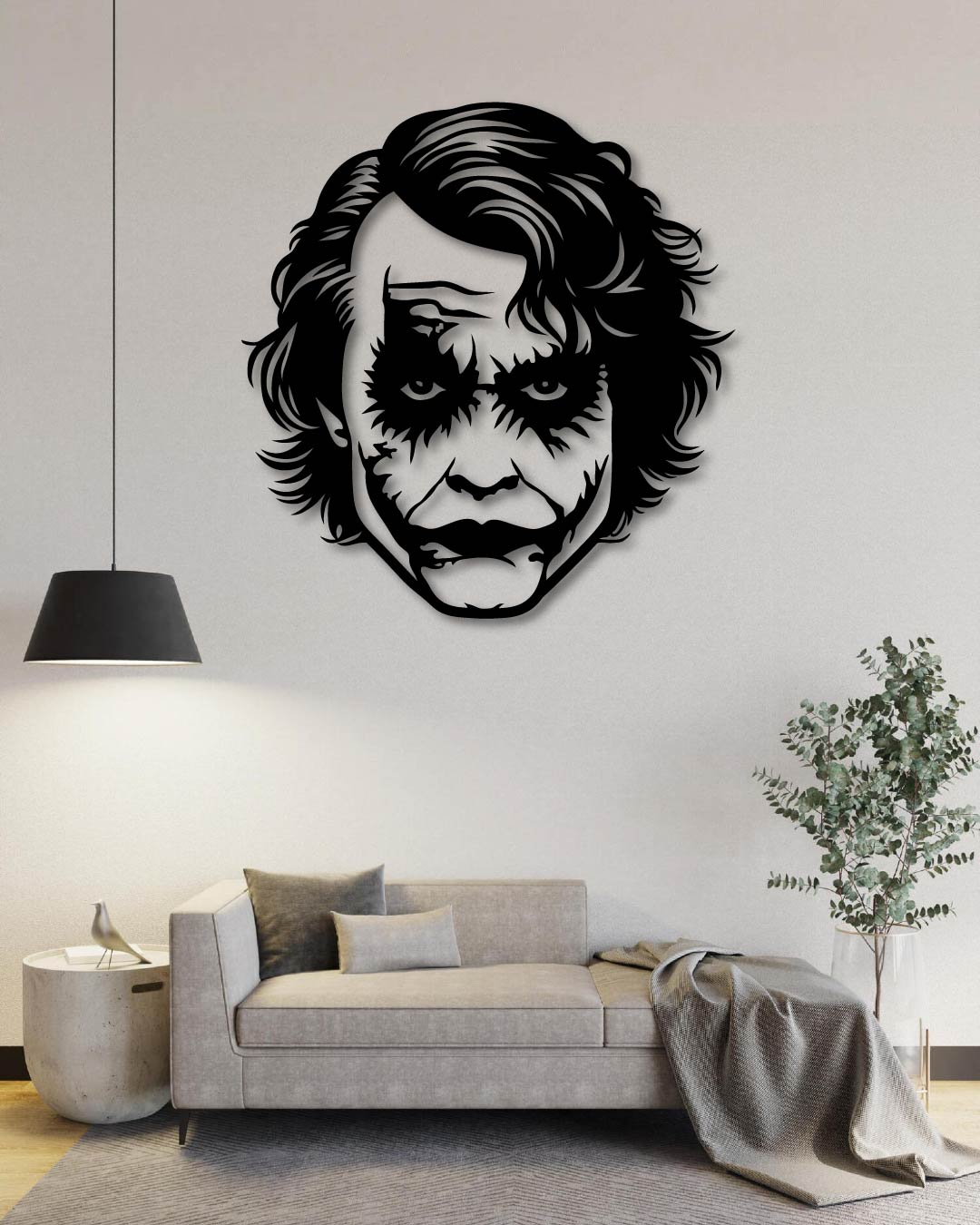 Heath Ledger Joker Metal Wall Art Frame