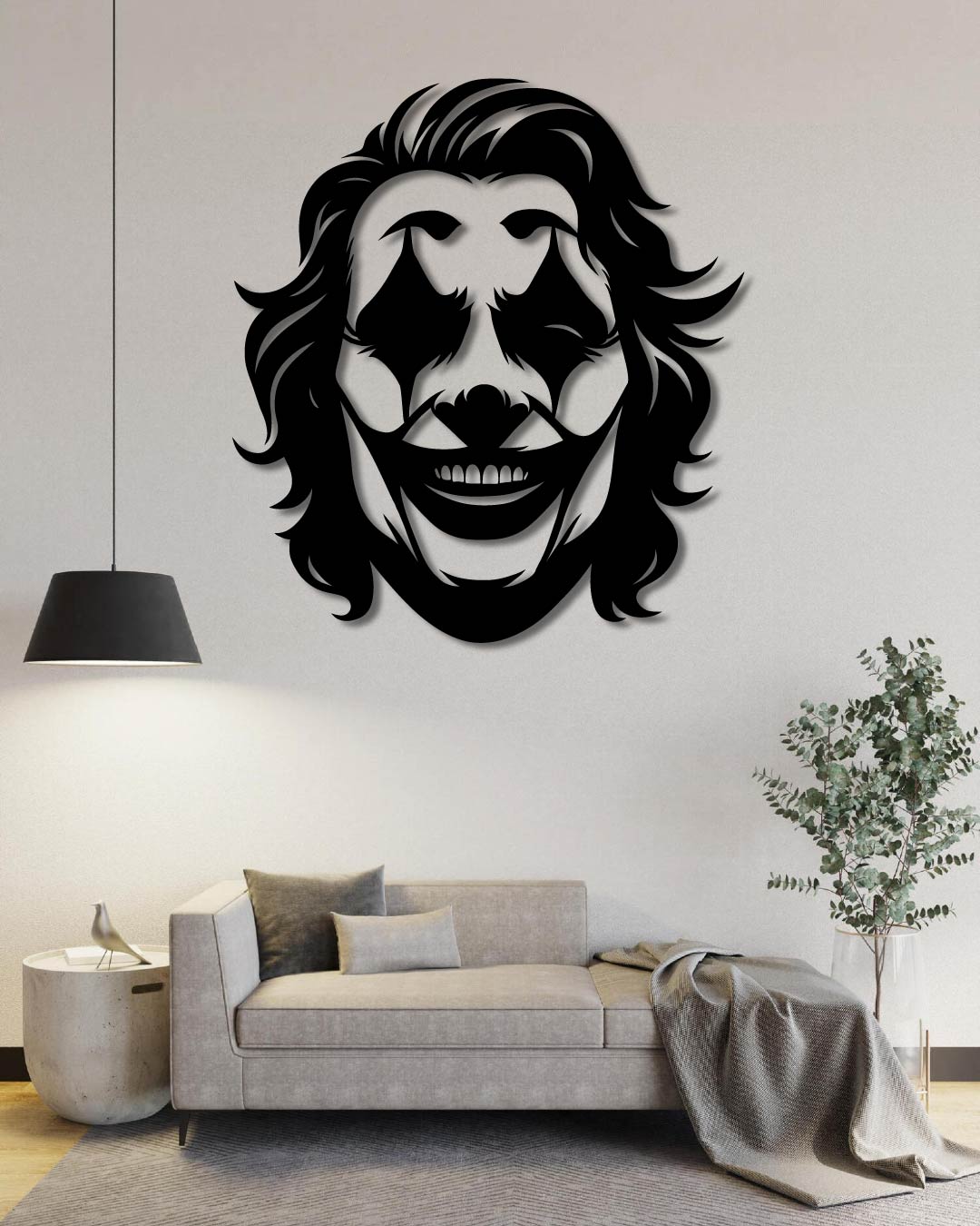 Joker Movie Portrait Joaquin Phoenix Metal Wall Art Frame