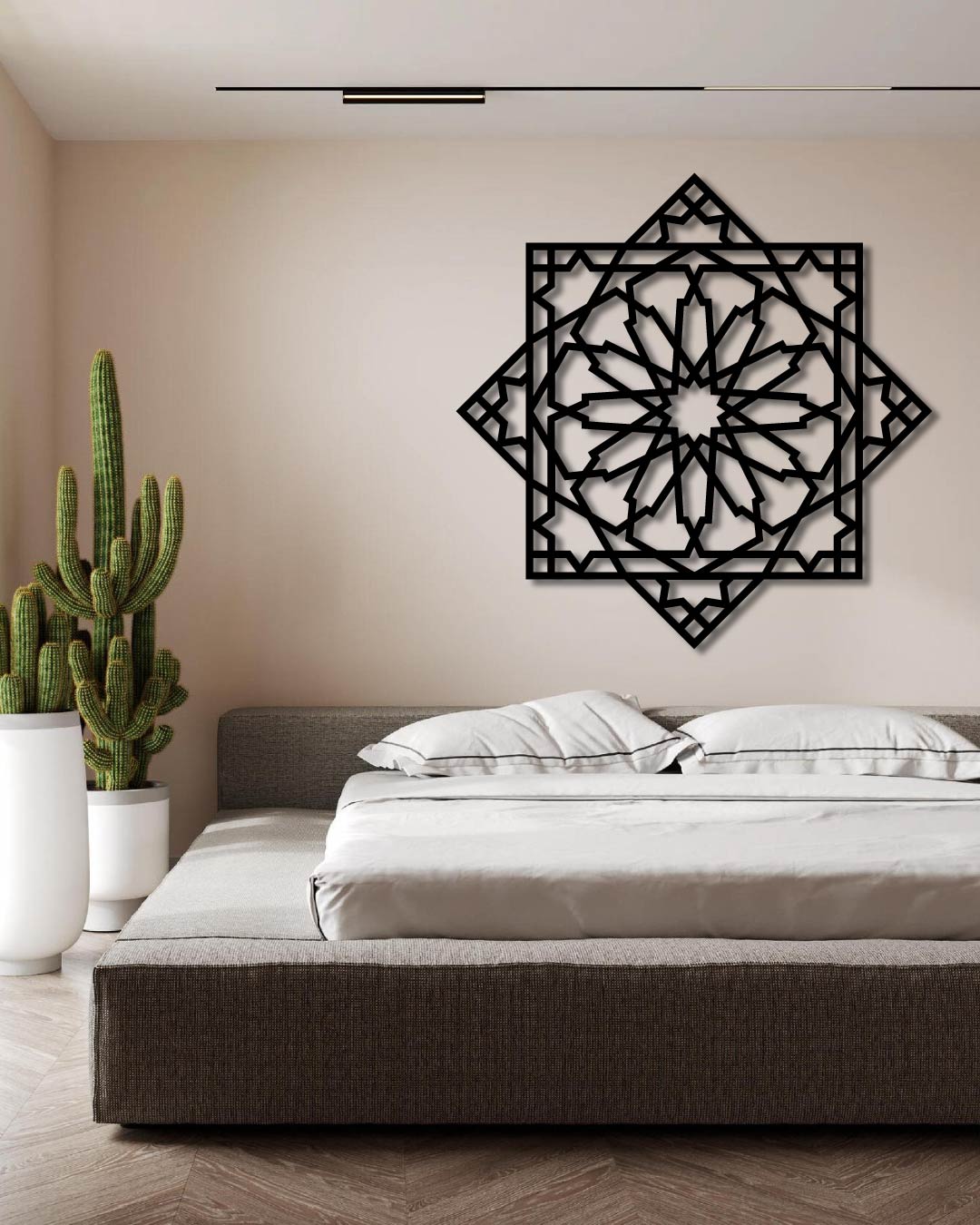 ISLAMIC GEOMETRIC 8 POINT STAR METAL WALL ART