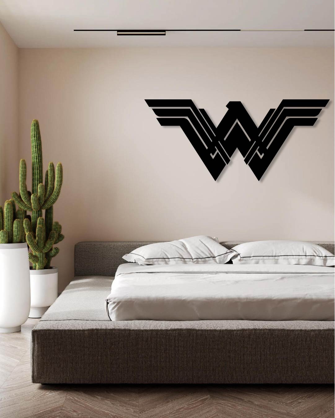 Wonder-Woman Logo Metal Wall Art Frame