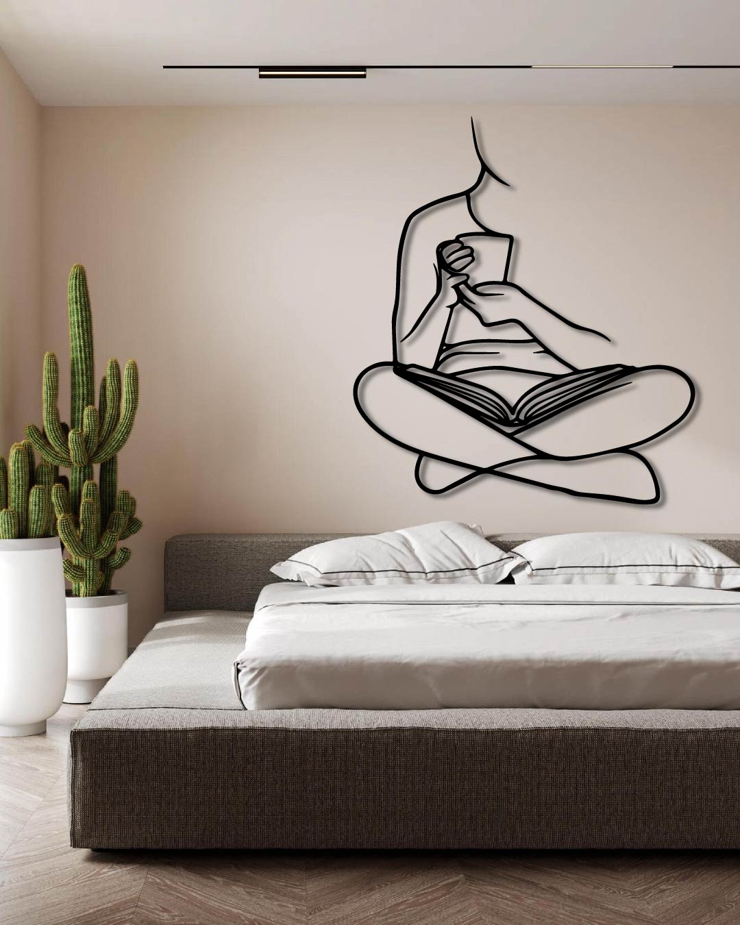 LADY MUG METAL WALL ART