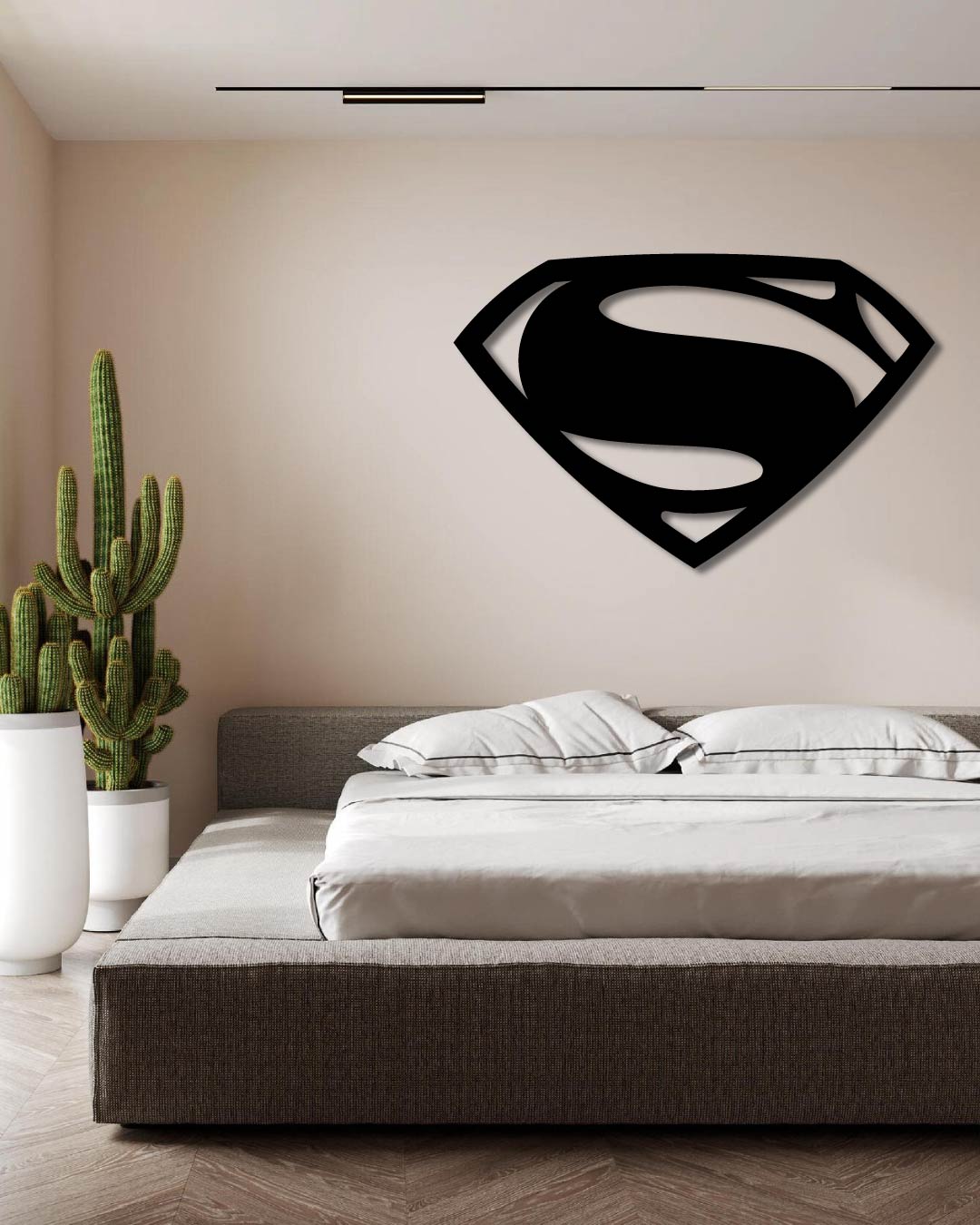 Superman Logo Metal Wall Art Frame