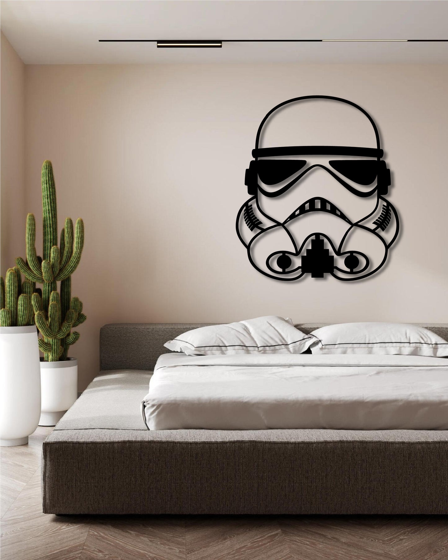 Storm Trooper Helmet Metal Wall Art Frame