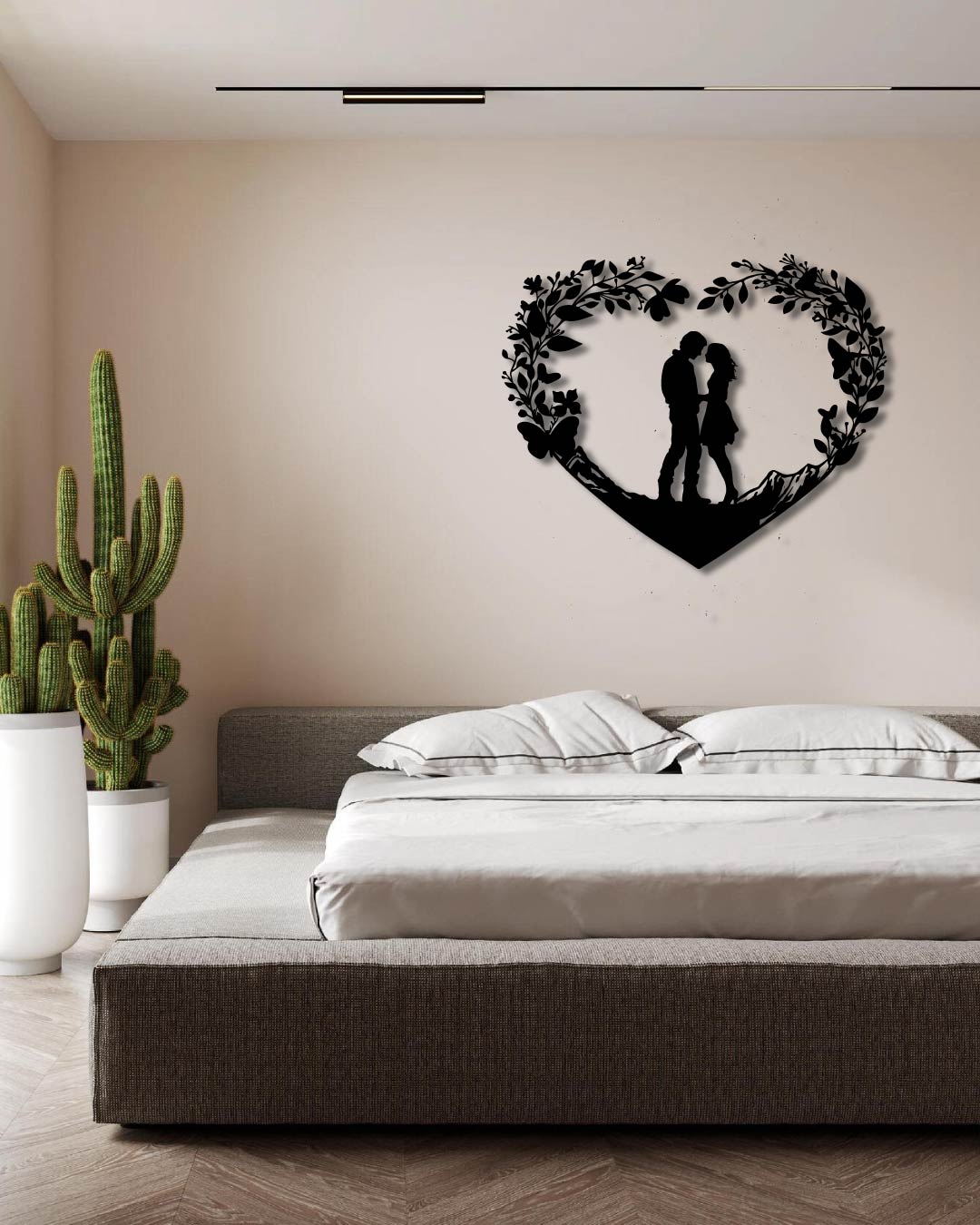HILLSIDE LOVERS METAL WALL ART