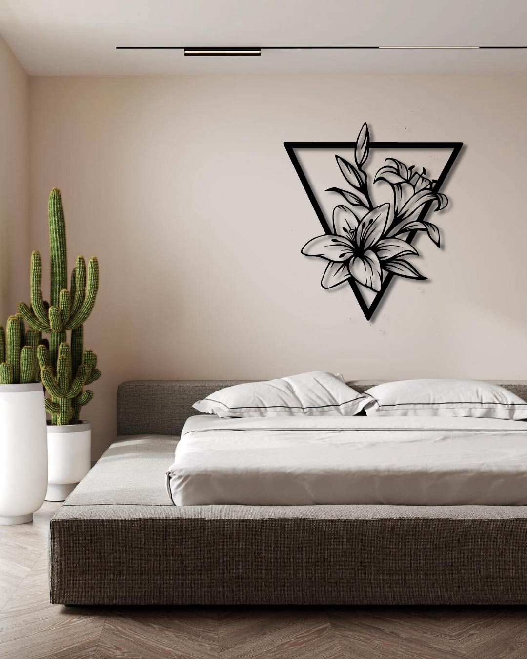 FLOWERS Metal wall art frame
