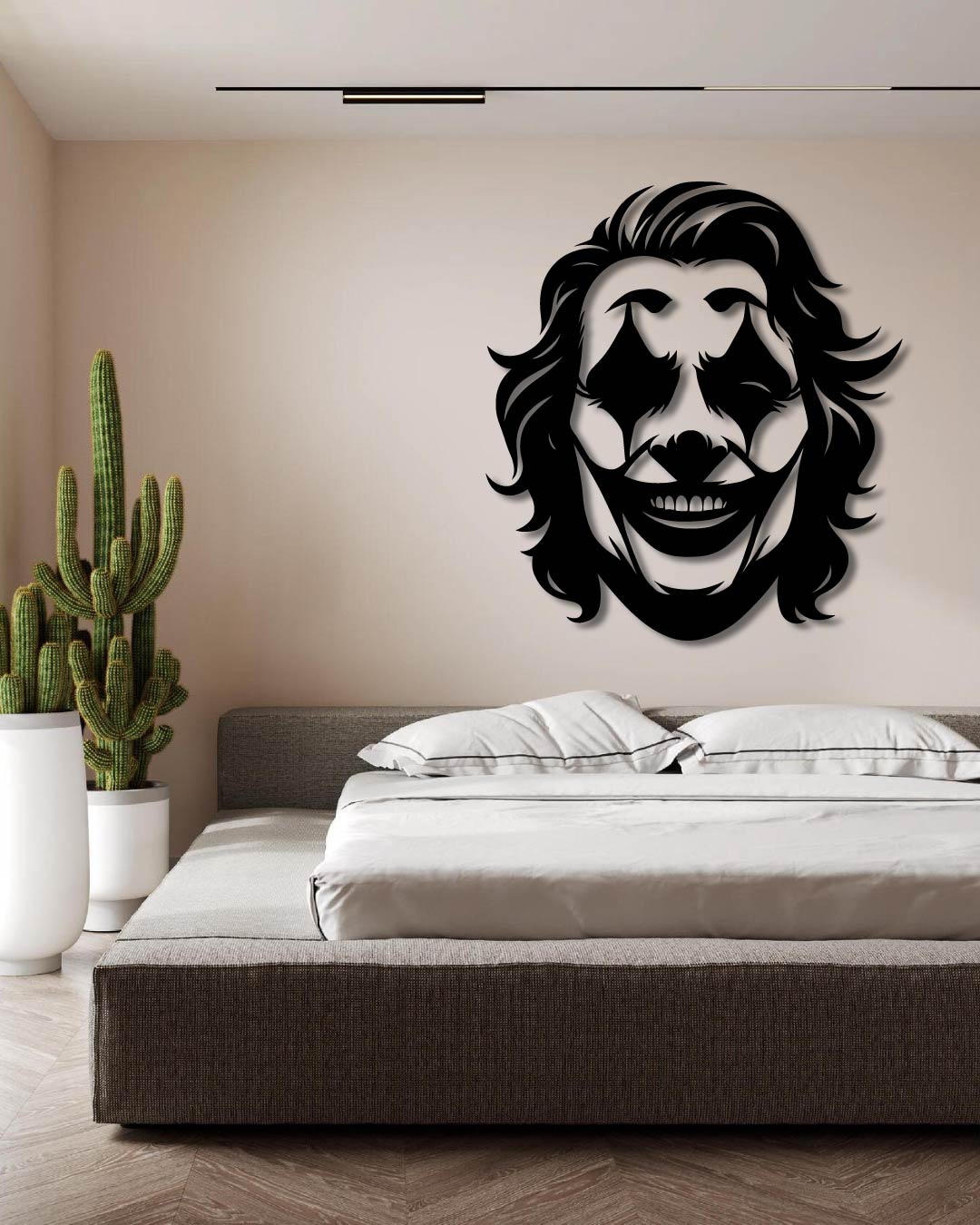 Joker Movie Portrait Joaquin Phoenix Metal Wall Art Frame