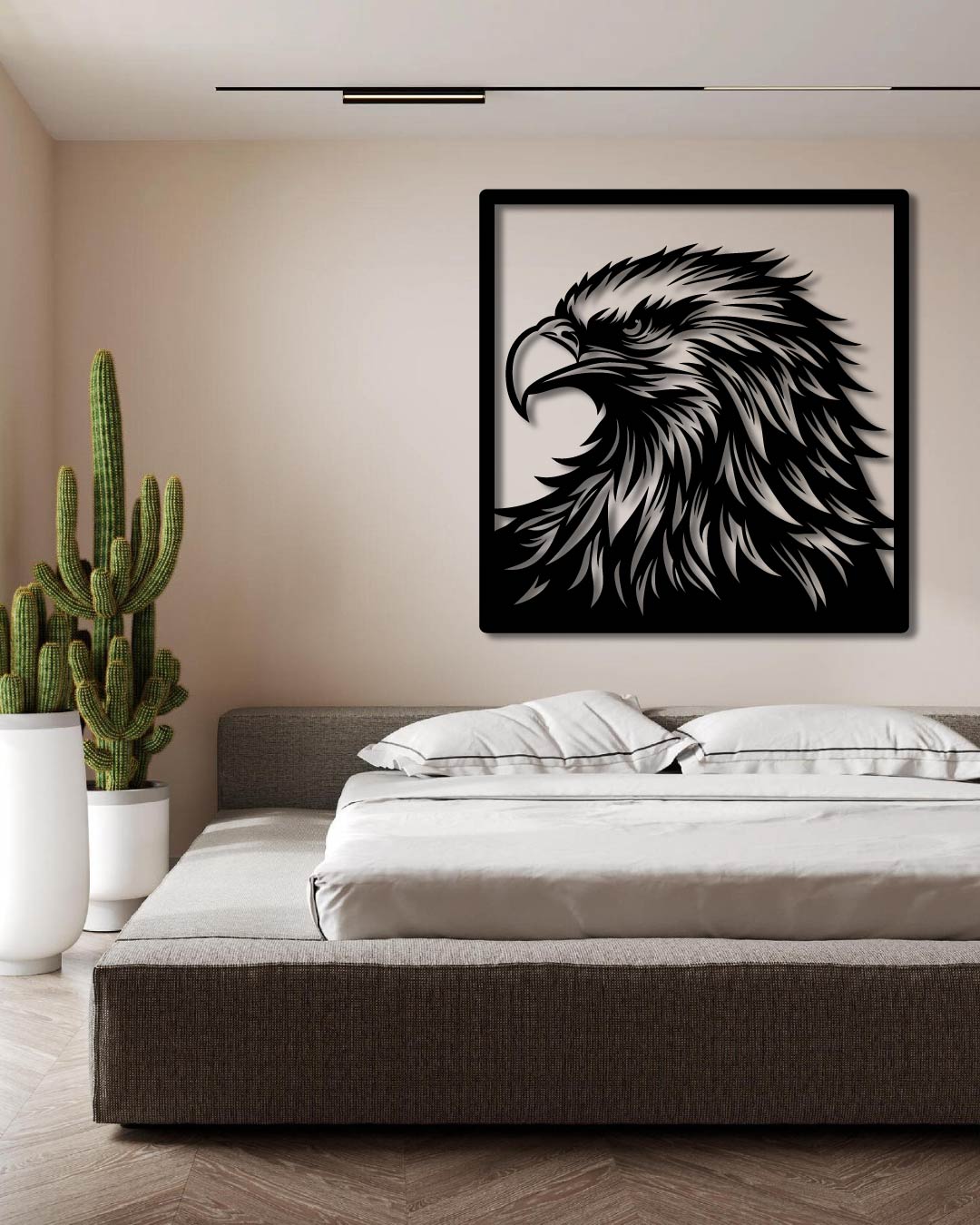 Eagle Portrait Metal Wall Art Frame