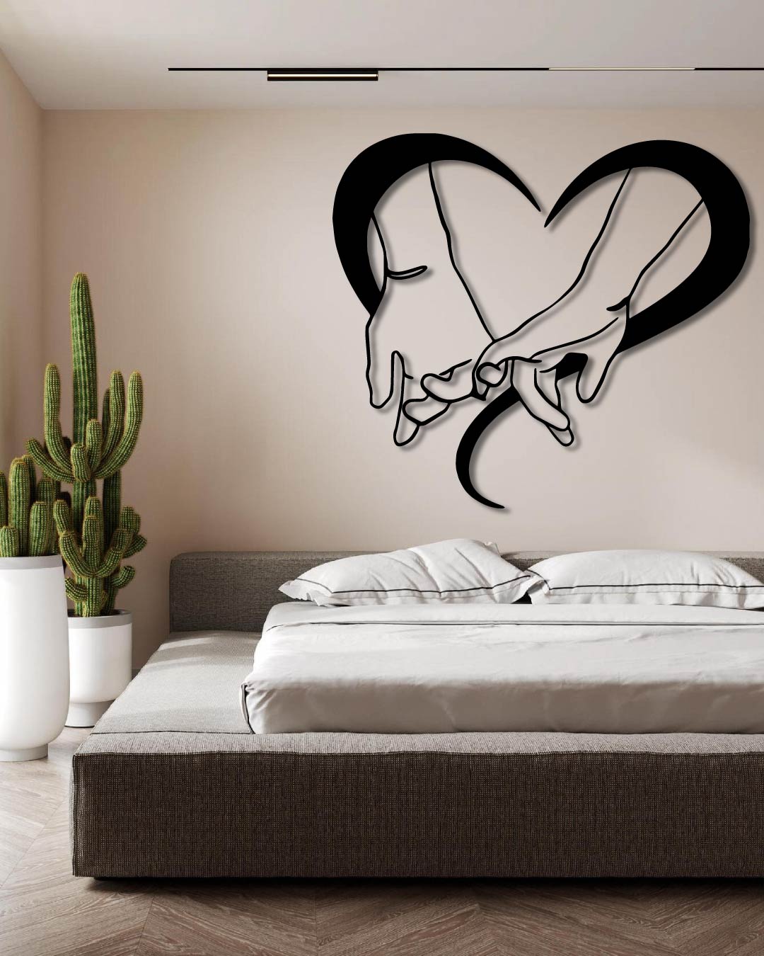 HANDS HEART METAL WALL ART