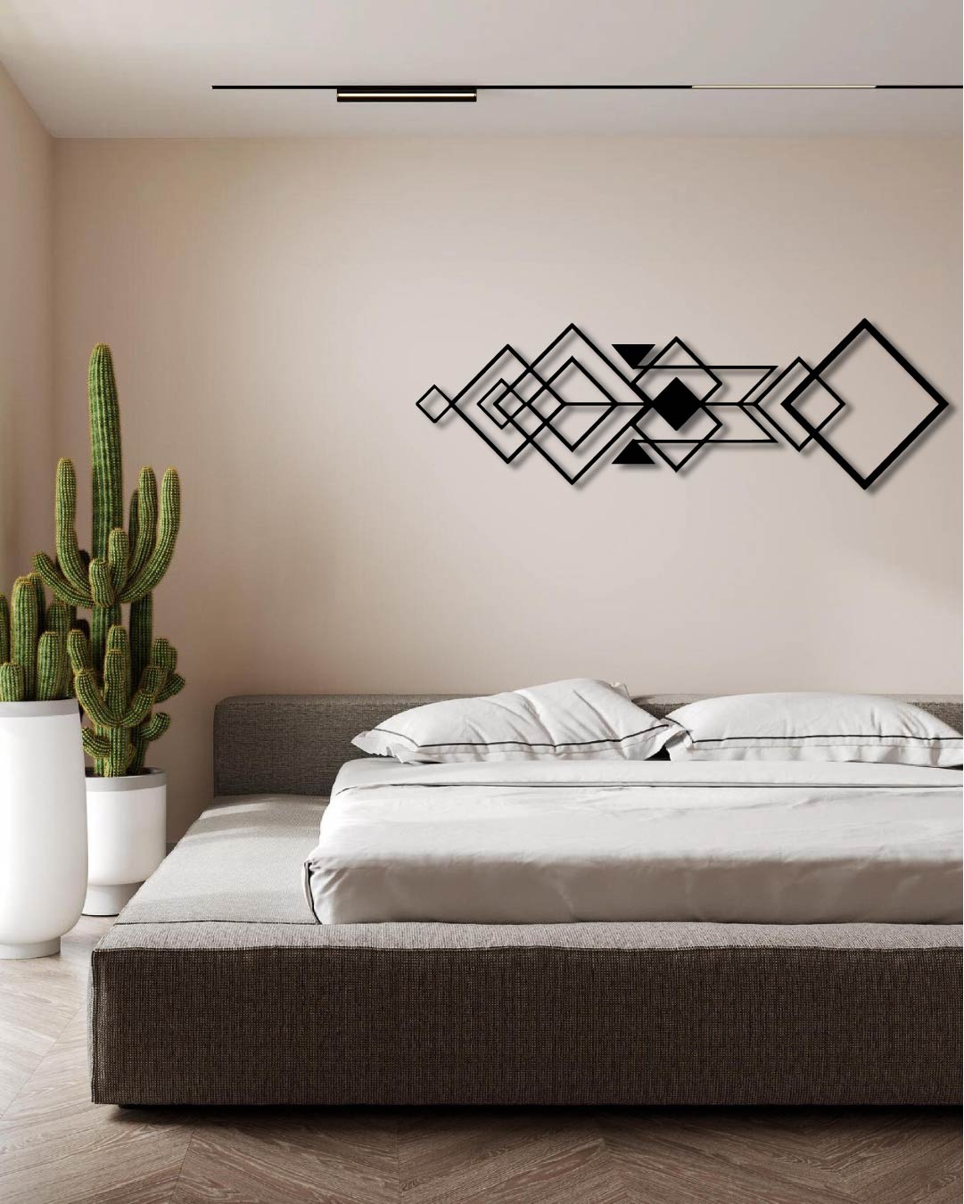 Diamond Abstract Pattern Metal Wall Art Frame