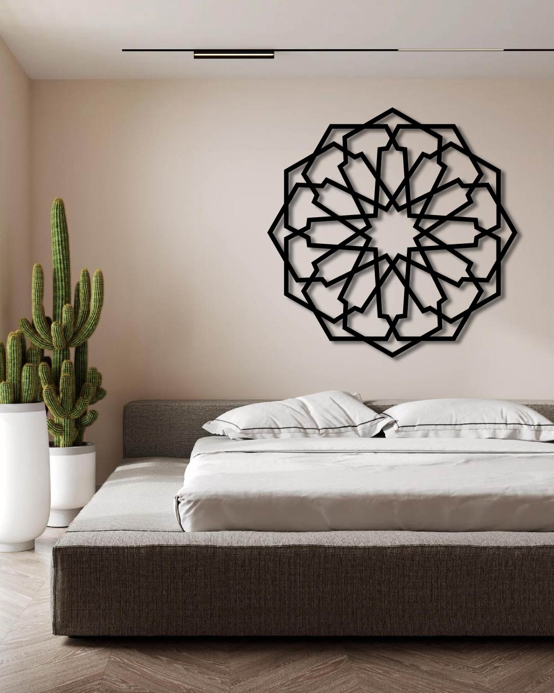 Geometric Oriental Metal Wall Art Frame