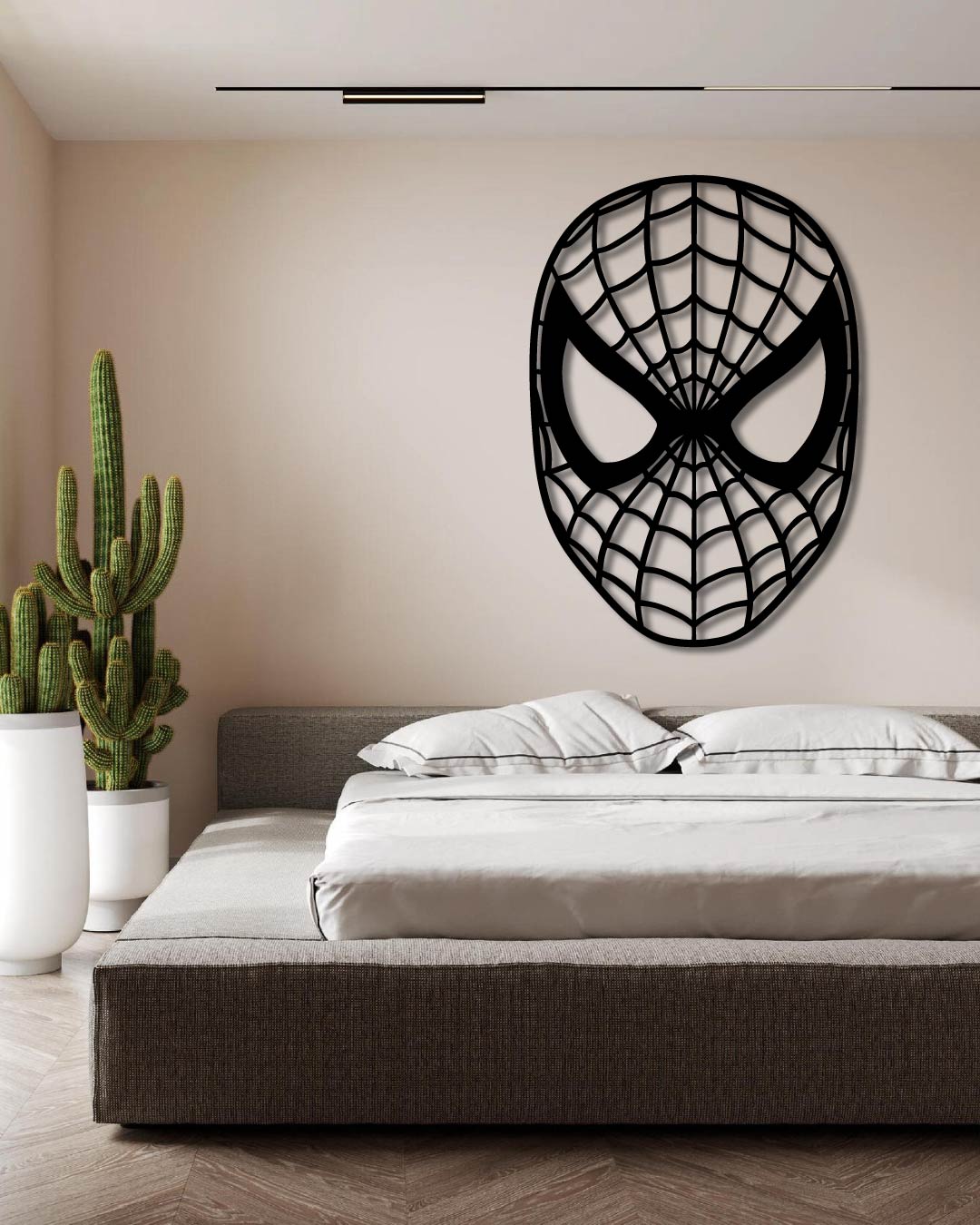 Spiderman Mask Metal Wall Art Frame