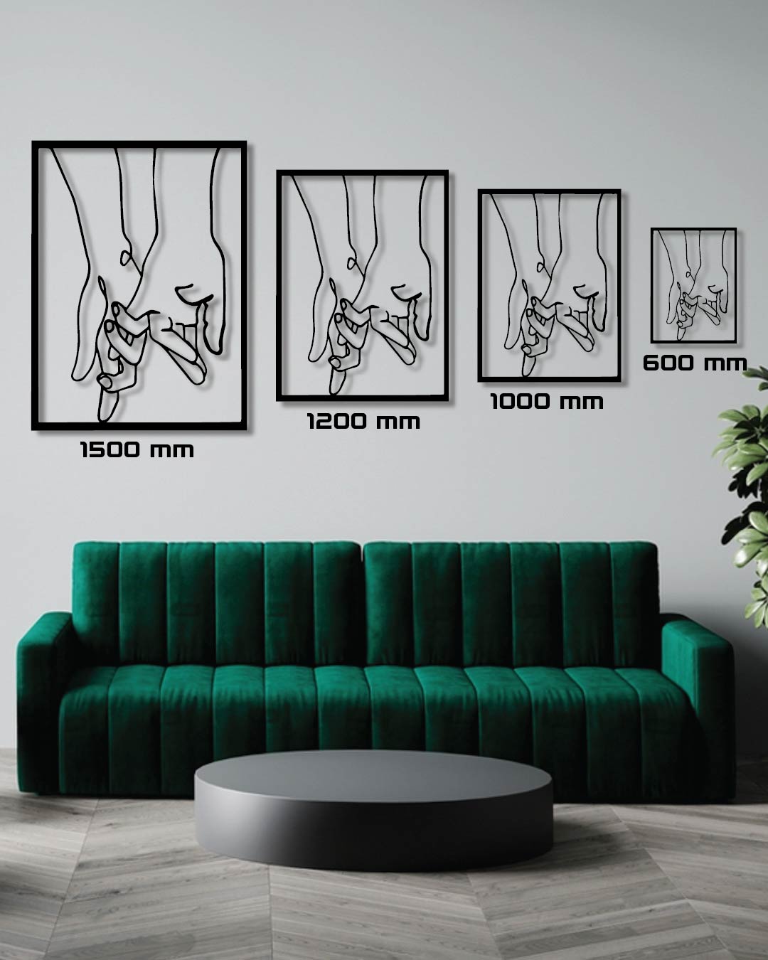 Geometric Oriental Metal Wall Art Frame