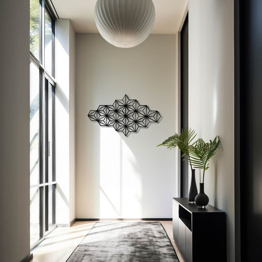 GEOMETRIC PATTERN DECOR METAL WALL ART