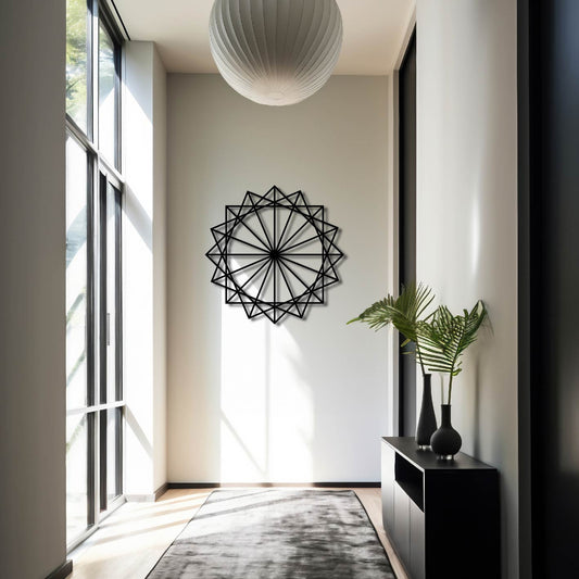 GEOMETRIC STAR METAL WALL ART