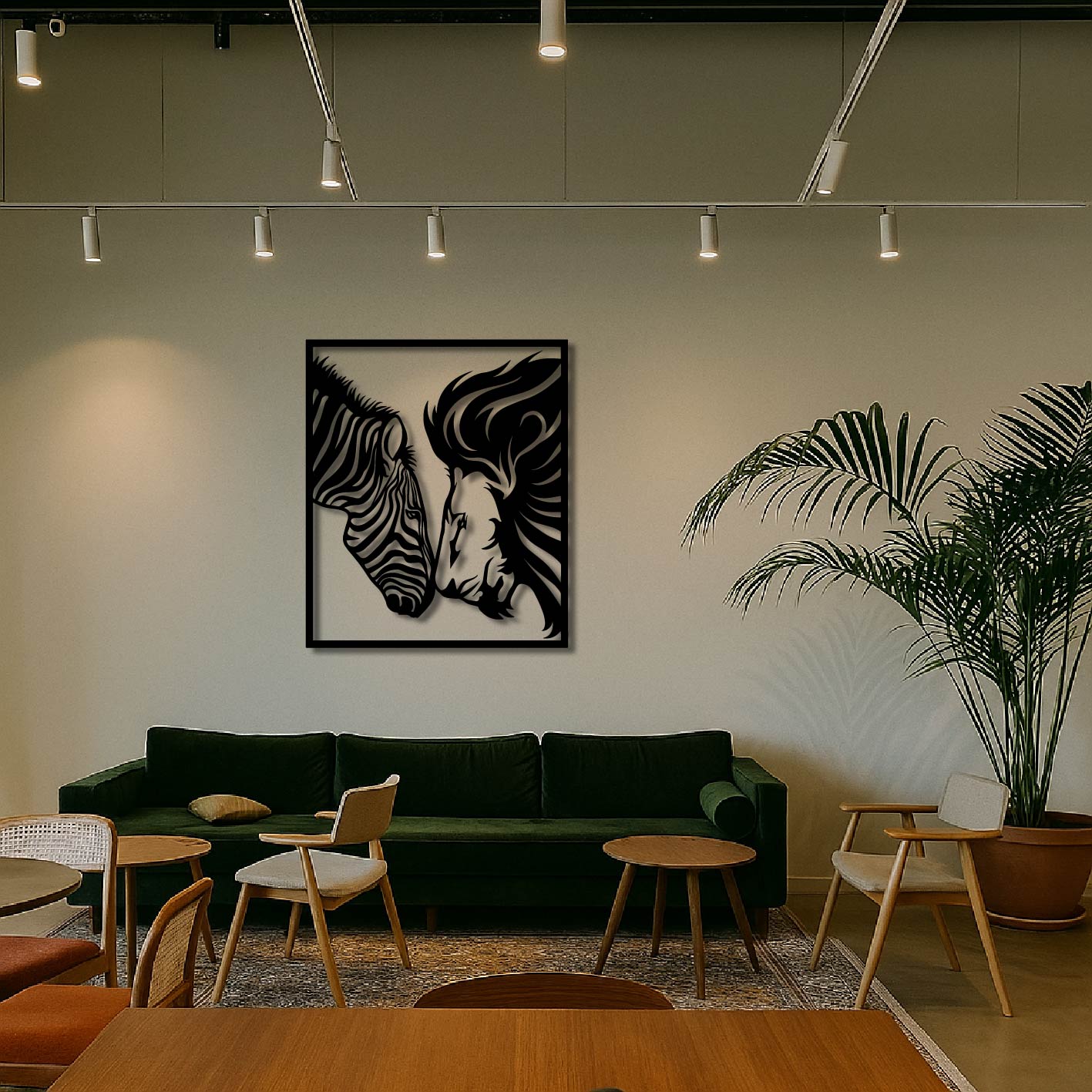 THE BEAST WITH HIS PREY METAL WALL ART