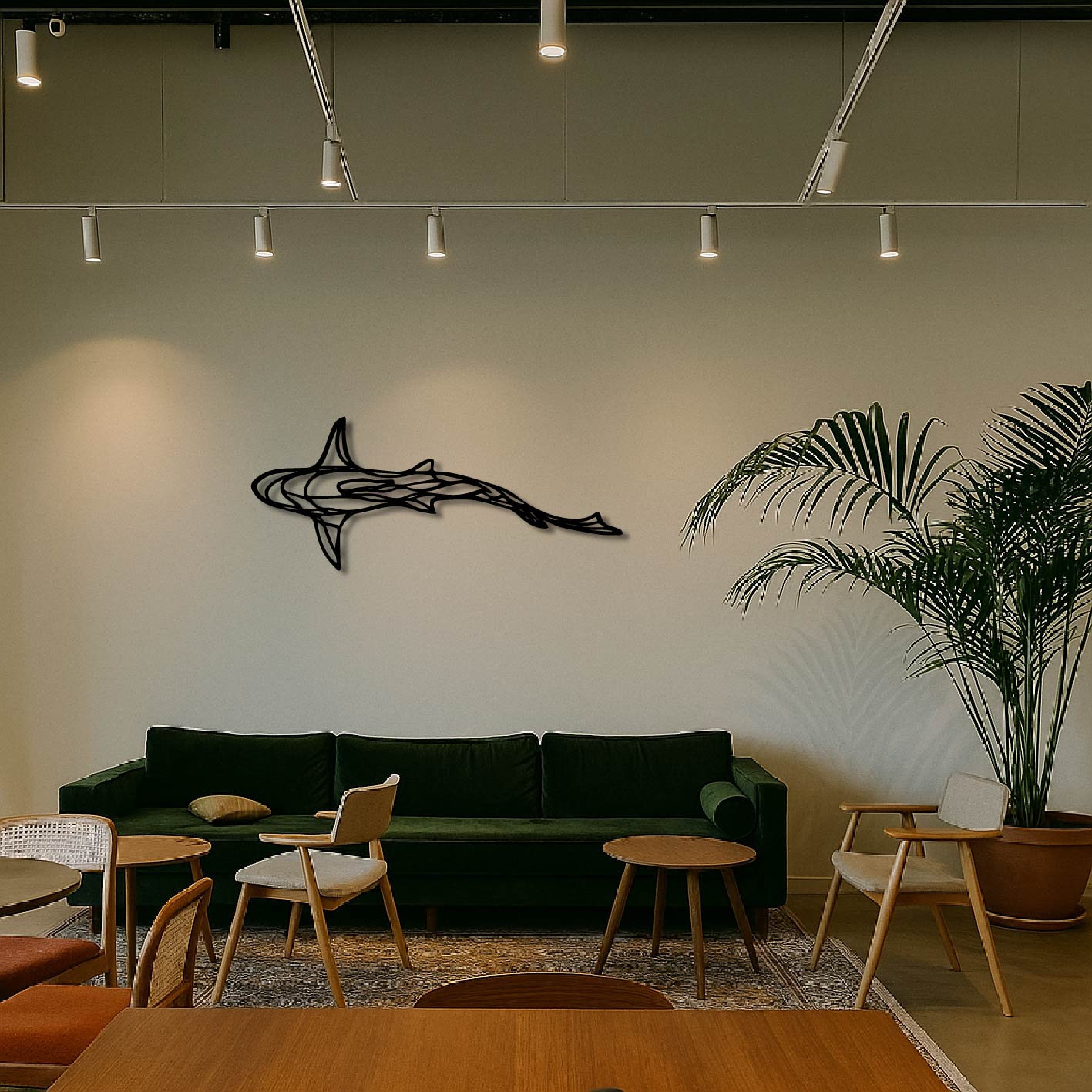 Shark Metal Wall Art Frame