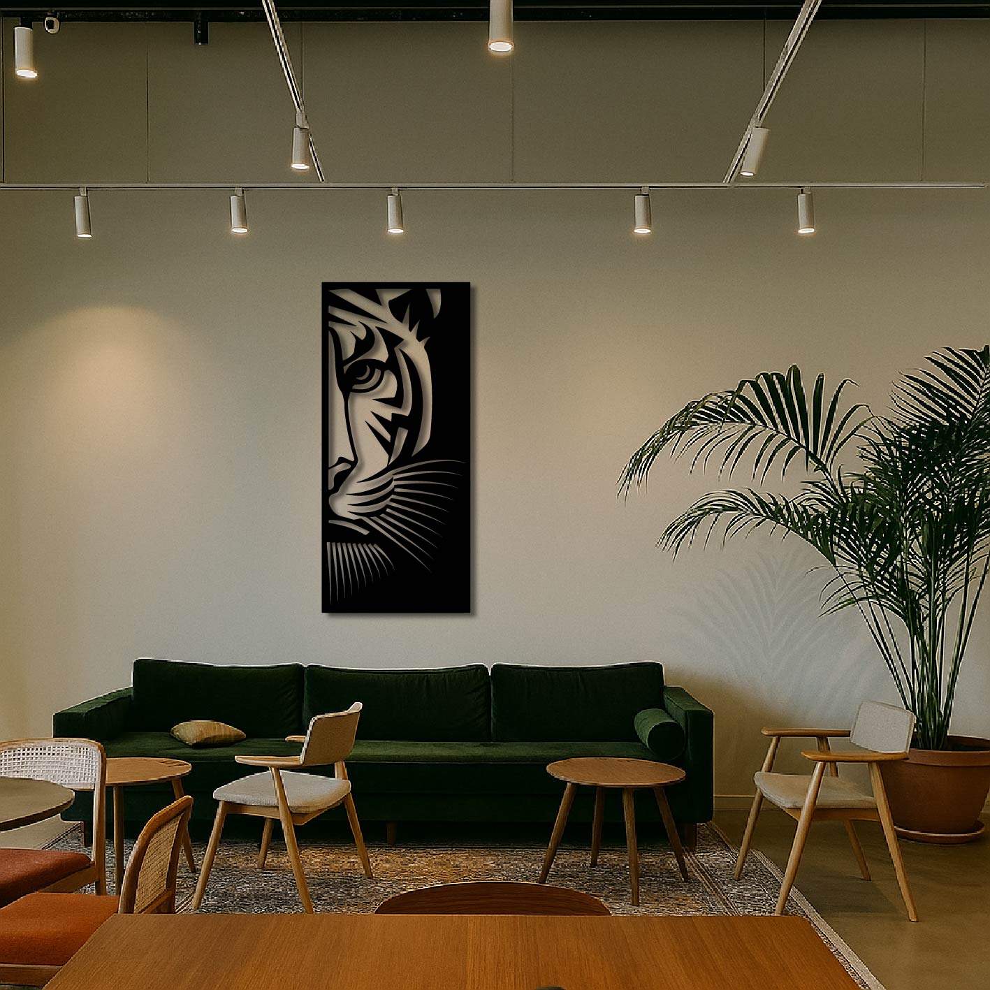 TIGER PORTRAIT METAL WALL ART