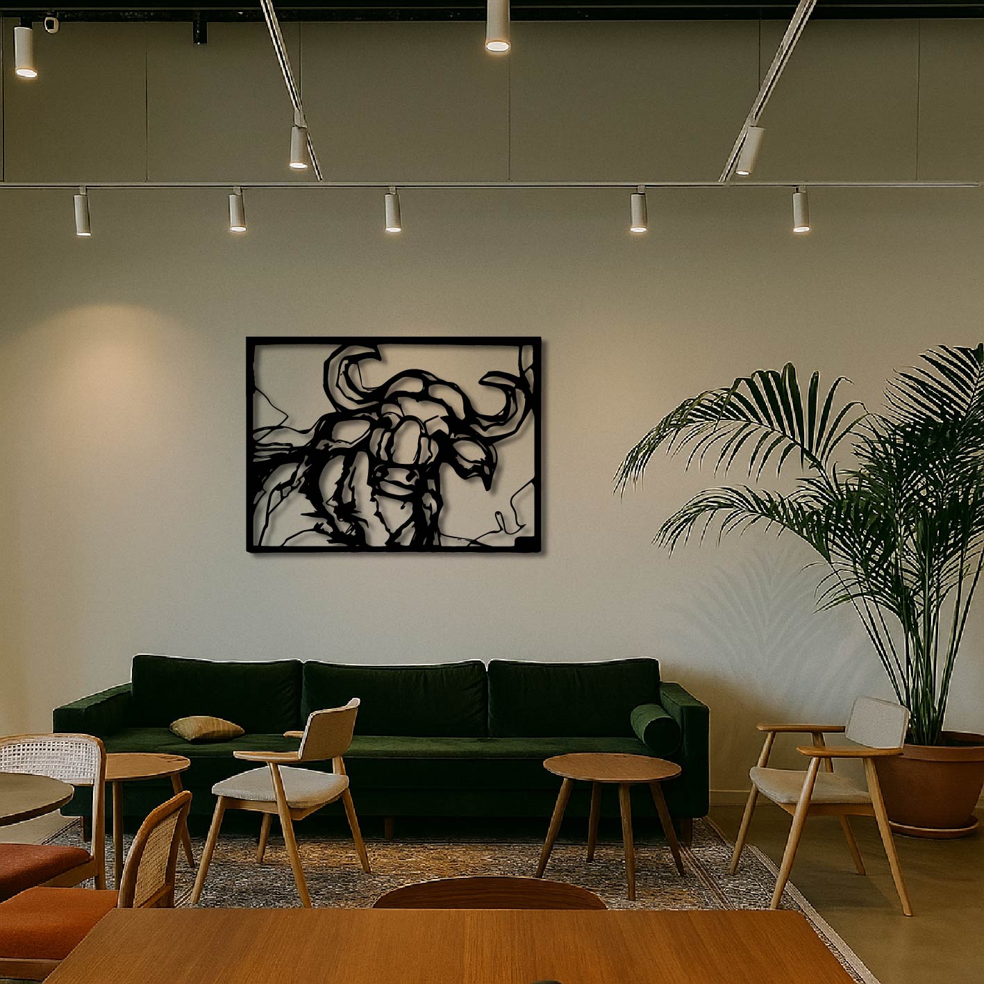 NYATI BUFFALO METAL WALL ART