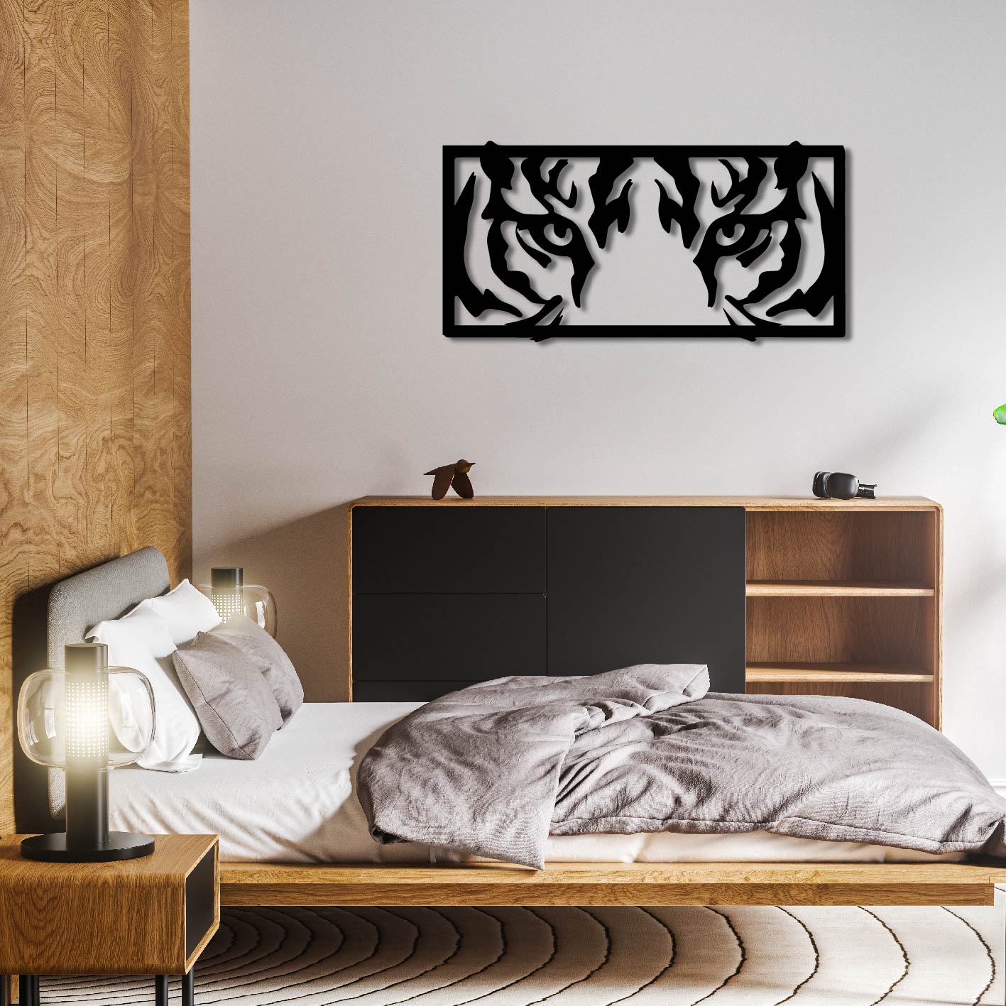 Tiger Eyes (Eye Of The Tiger) Metal Wall Art Frame