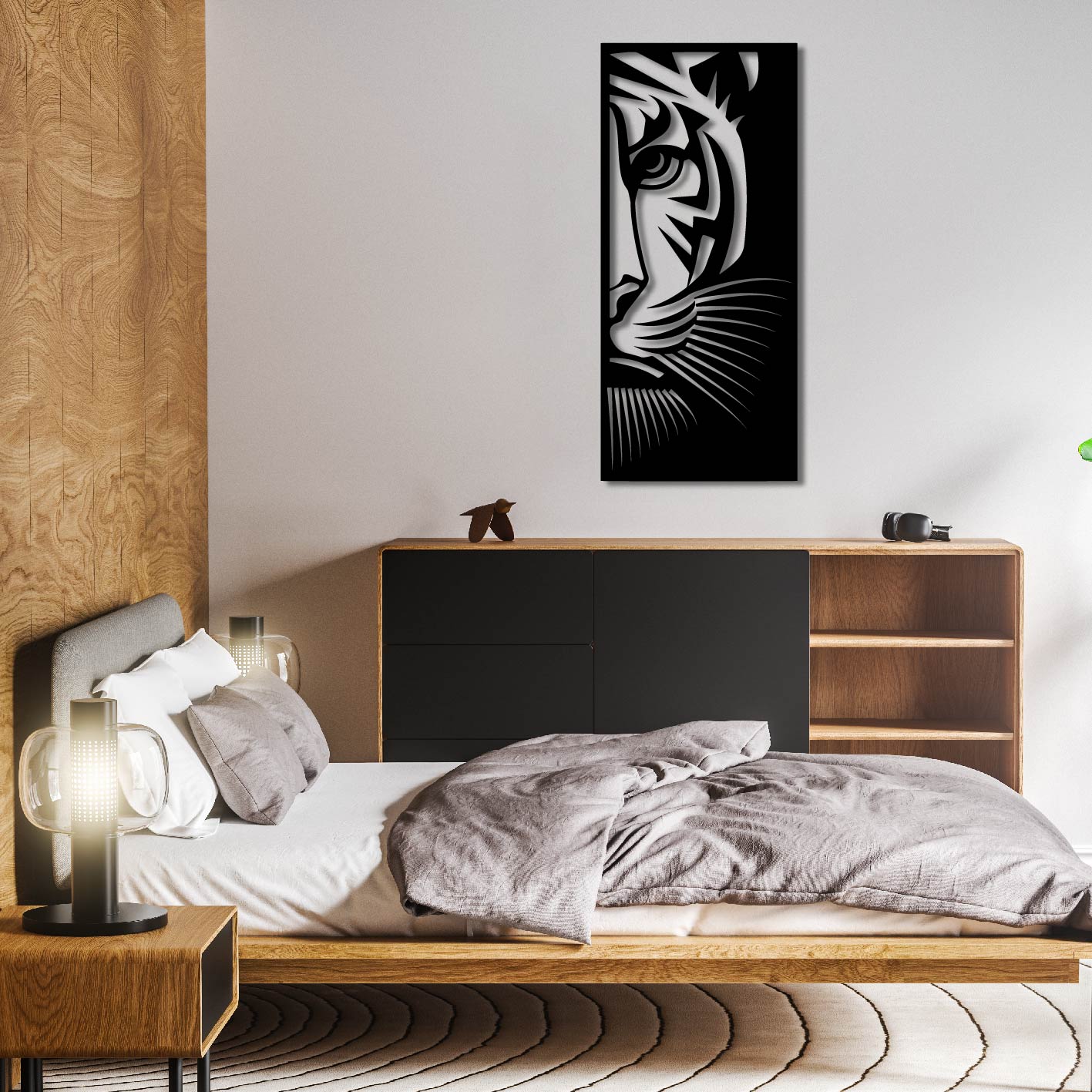 TIGER PORTRAIT METAL WALL ART