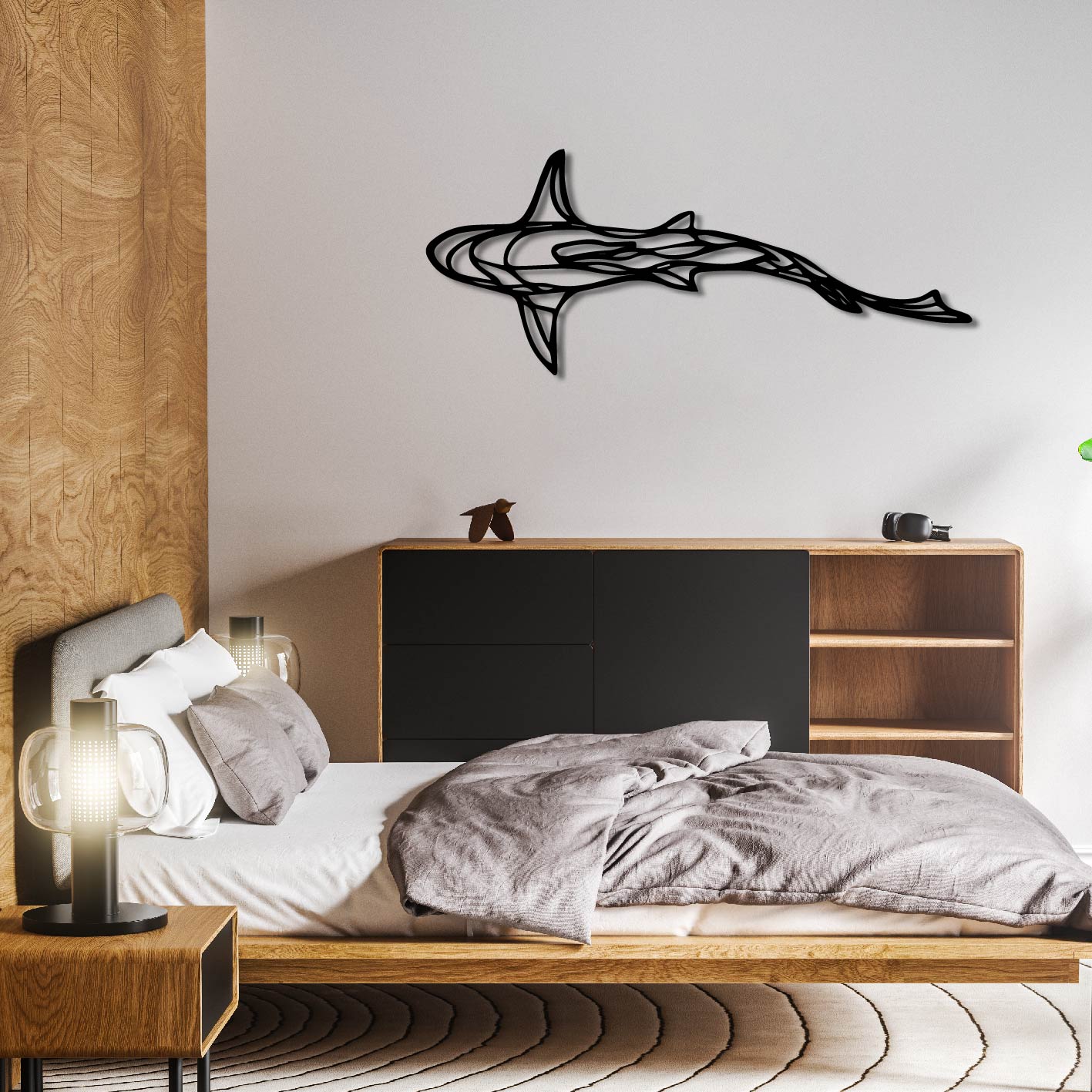 Shark Metal Wall Art Frame
