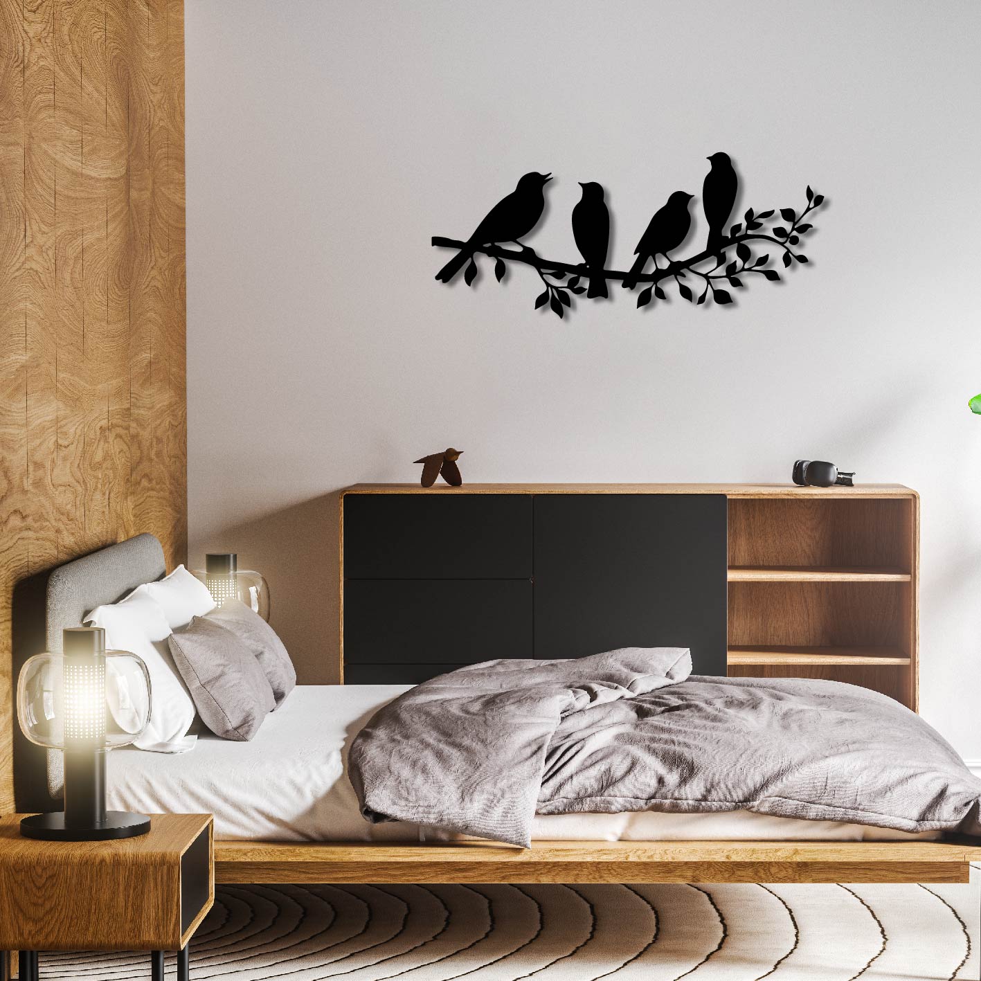 Chitter Chatter Birds Chirping / Talking Metal Wall Art Frame