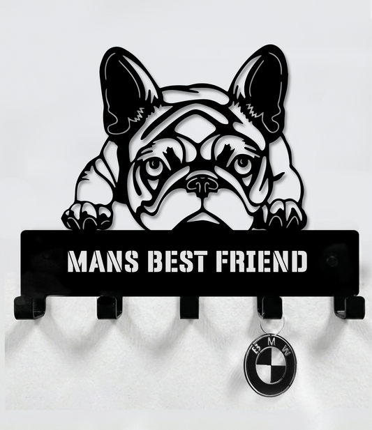 Dog Design No. 4 Leash, Collar And Key Holder Steel / Metal