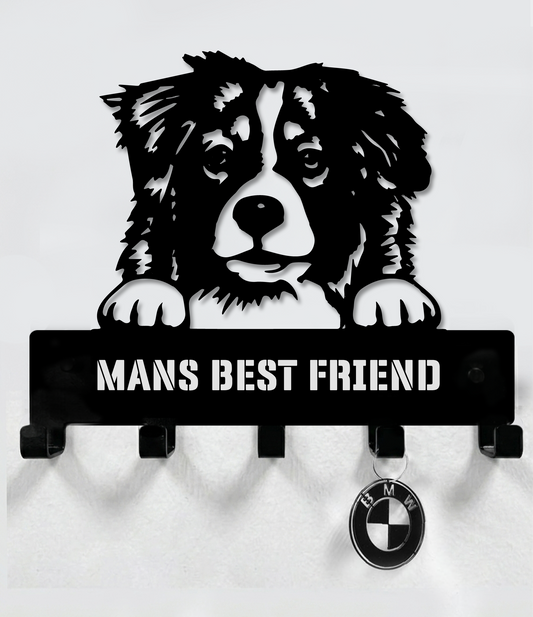 Dog Puppy Desgin No.5 Leash, Collar And Key Holder Steel / Metal