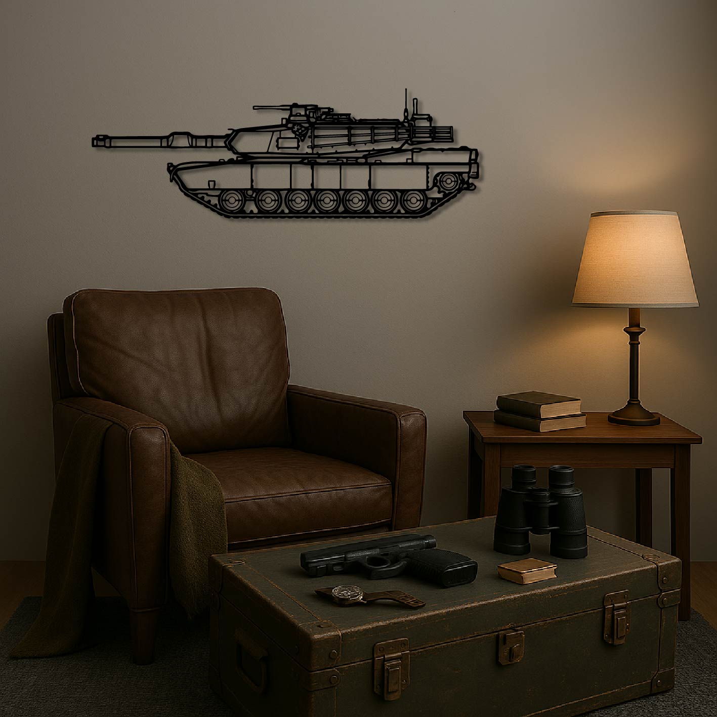 M1A2 SEPV3 ABRAMS METAL WALL ART