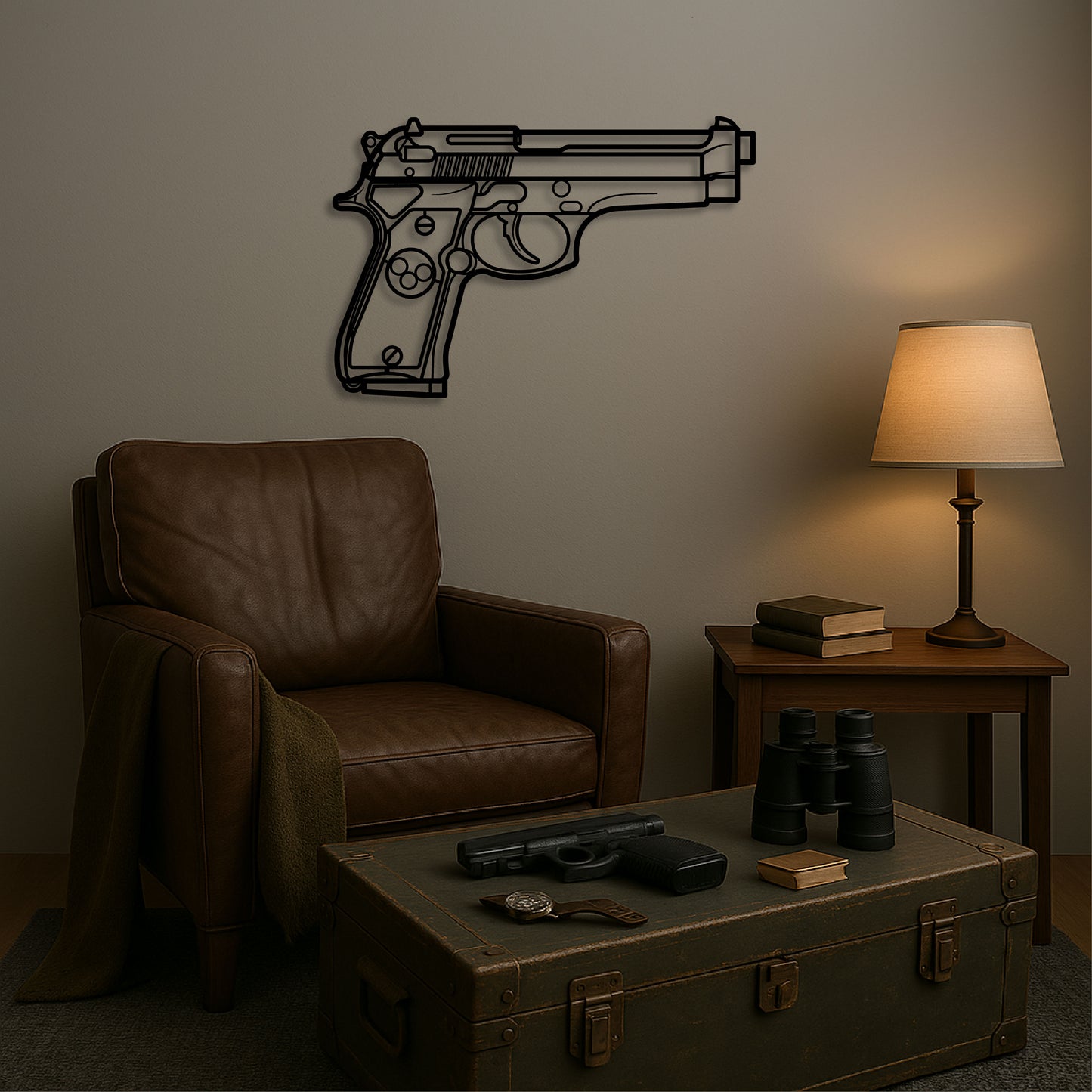 BERETTA M9 METAL WALL ART