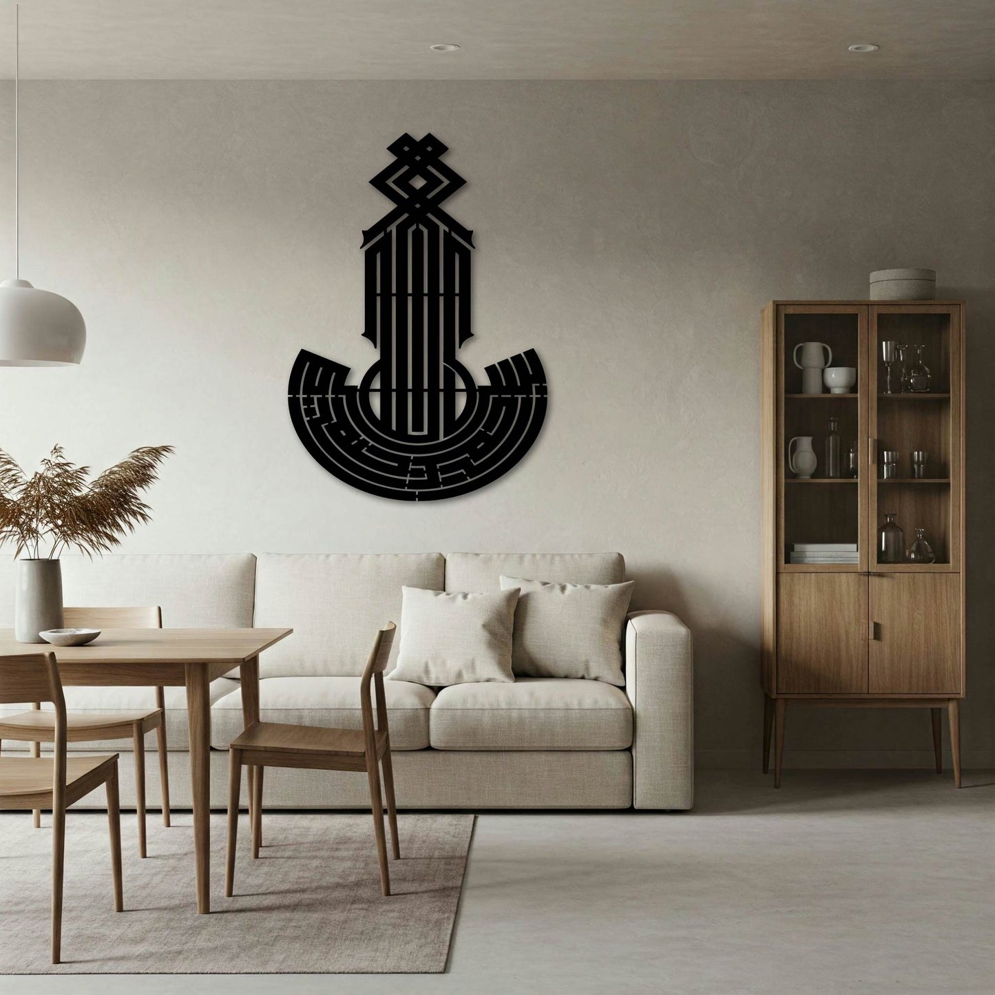 BISMILLAH KUFIC CALLIGRAPHY METAL WALL ART