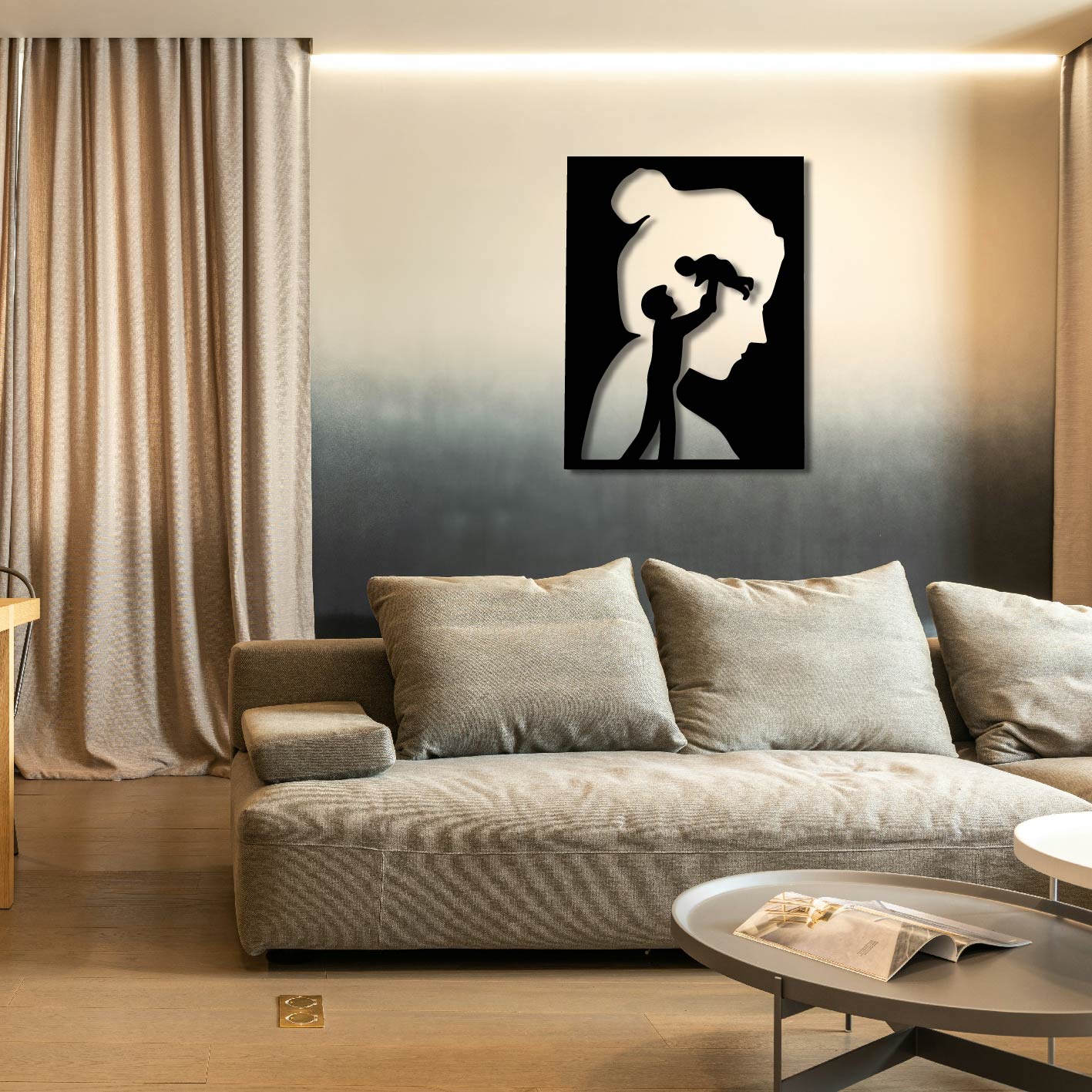 FAMILY ON HER MIND METAL WALL ART