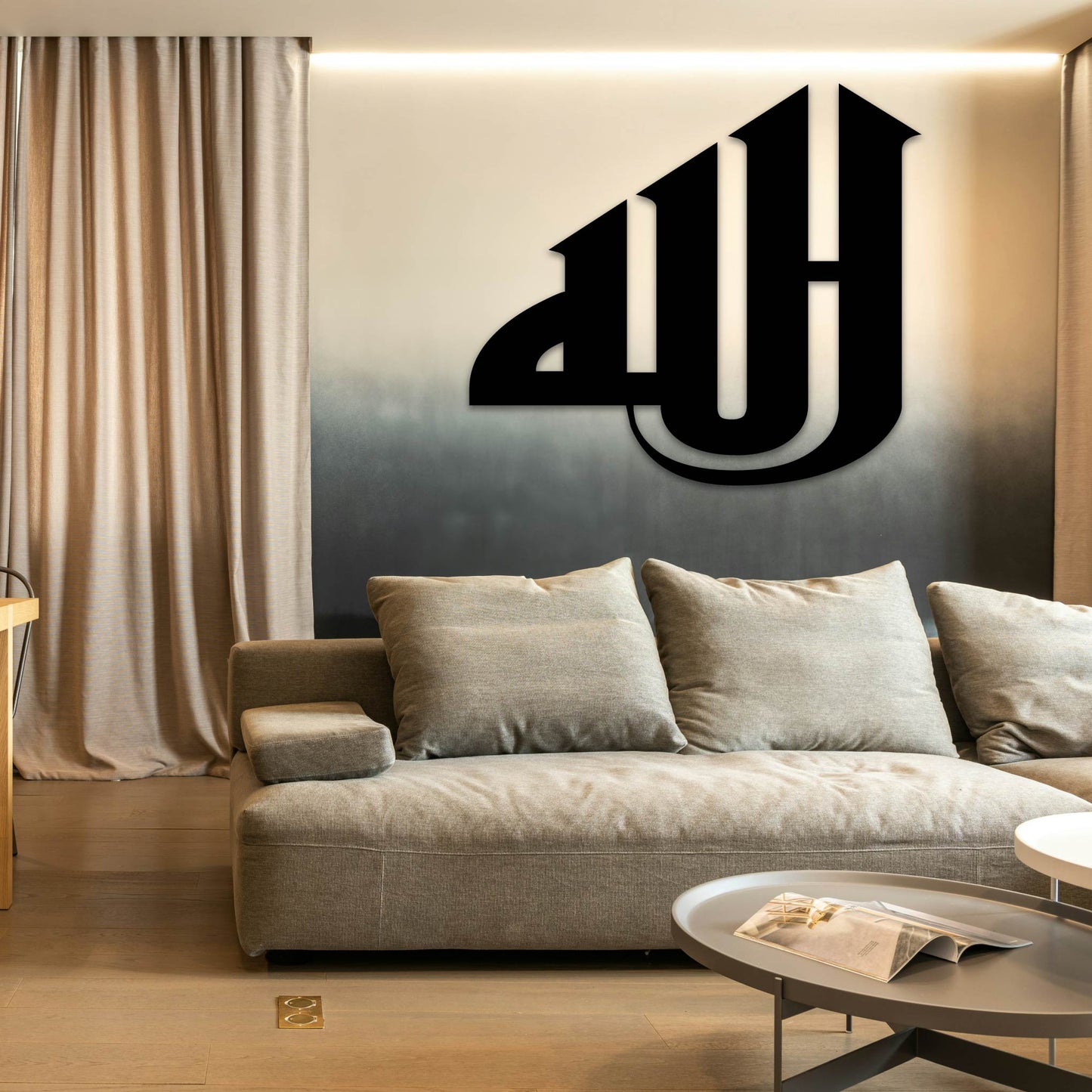 ALLAH SIMPLE KUFIC METAL WALL ART