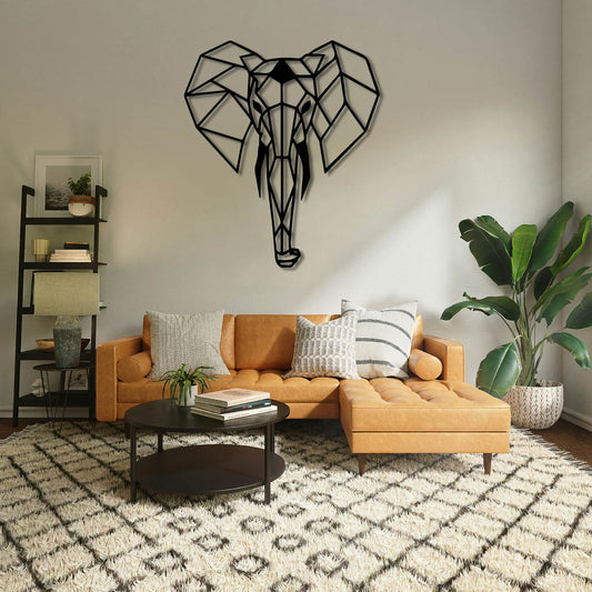 Elephant Metal Wall Art Frame