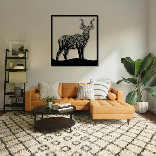 KUDU TREE METAL WALL ART