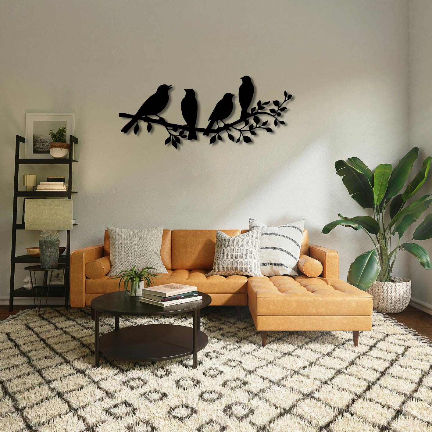 Chitter Chatter Birds Chirping / Talking Metal Wall Art Frame