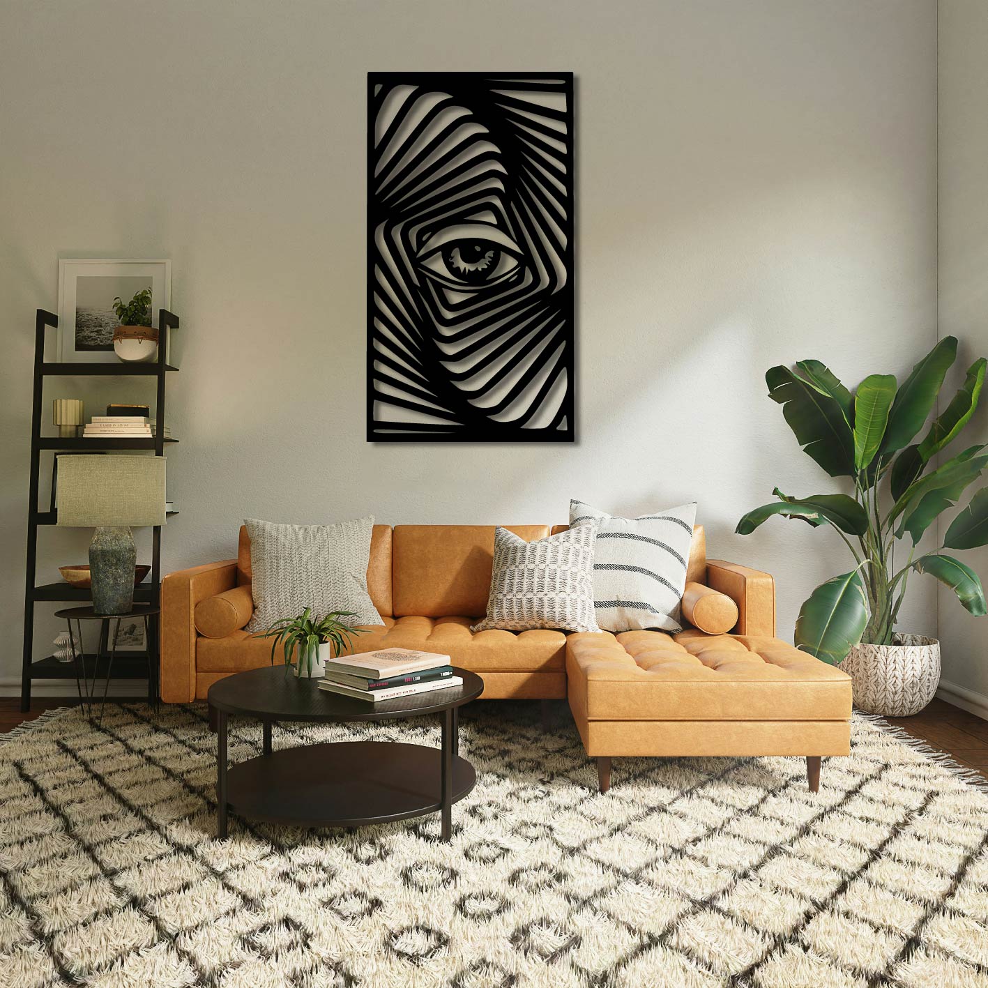 ZEBRA EYE METAL WALL ART